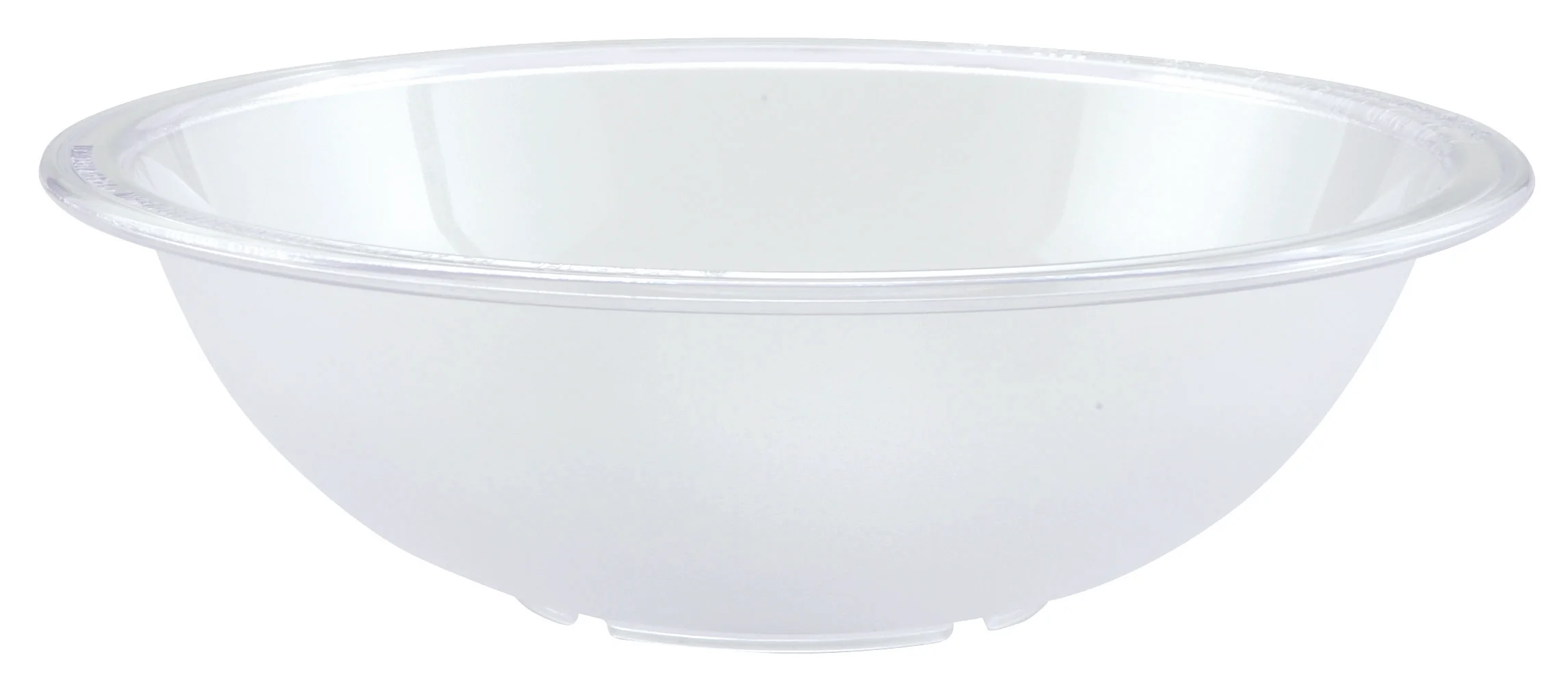 Winco PBB-12 12-3/4 Inch Diameter Pebbled Bowl Clear Polycarbonate - Image 2