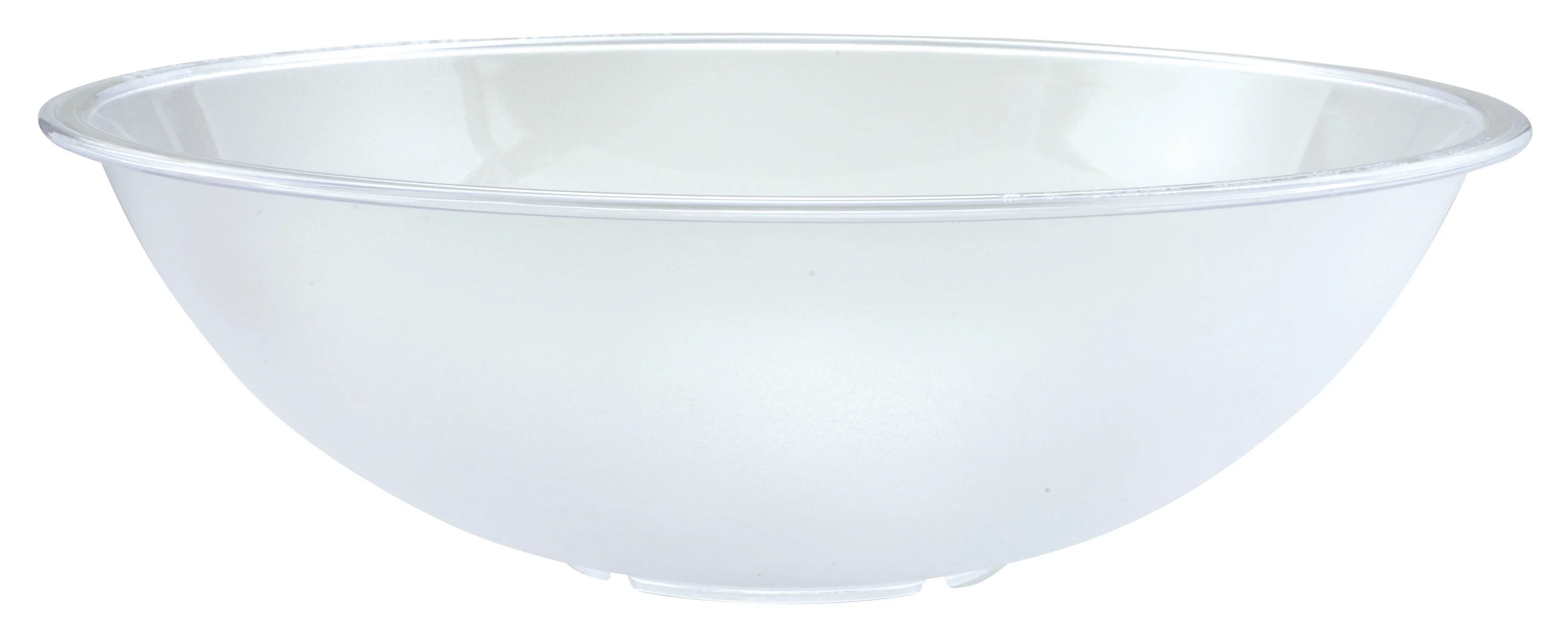 Winco PBB-15 15-3/4 Inch Diameter Round Pebbled Bowl Clear Polycarbonate