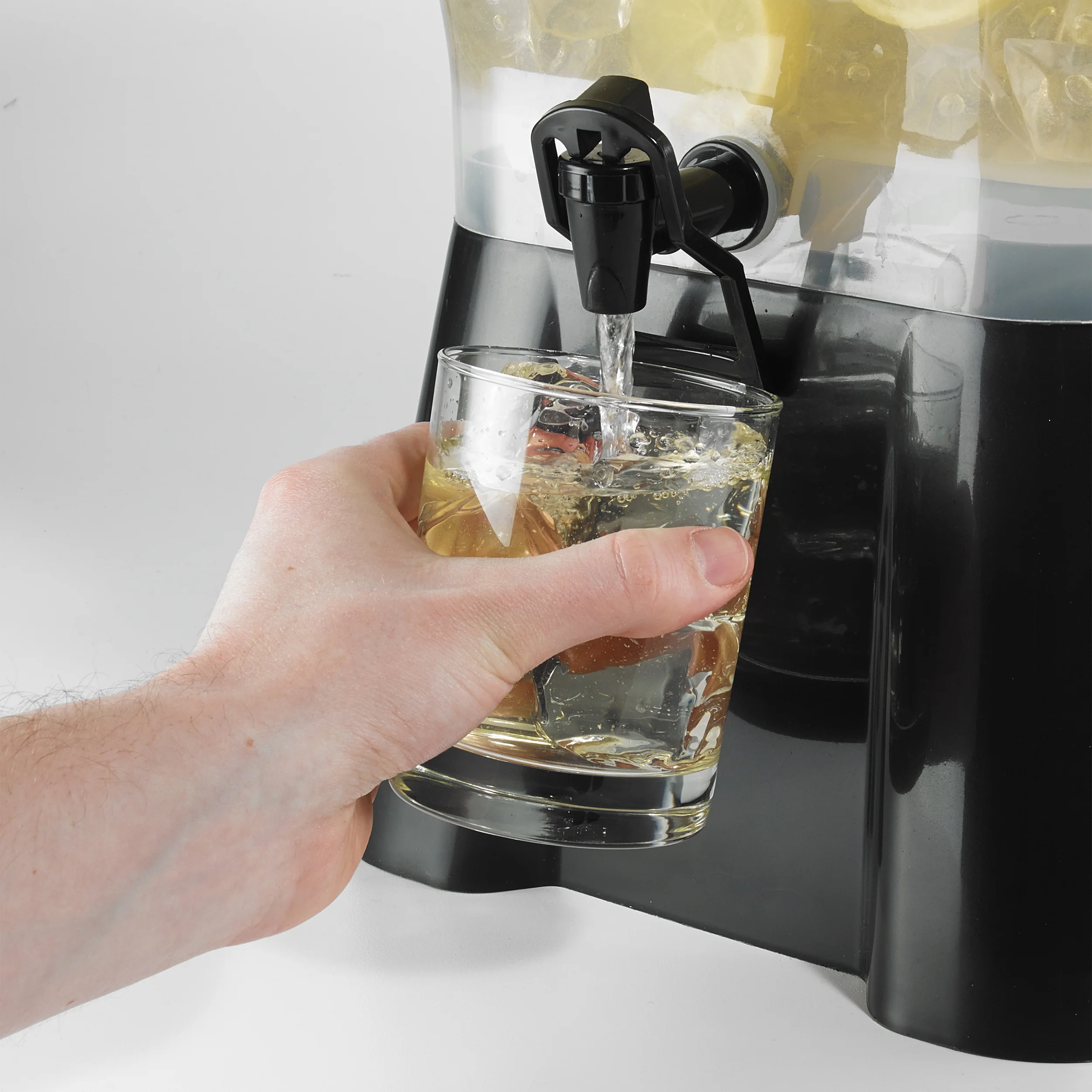 Beverage Dispenser Square 3 Gallon - Winco PBD-3SK Black Plastic with Dripless Faucet - Image 4