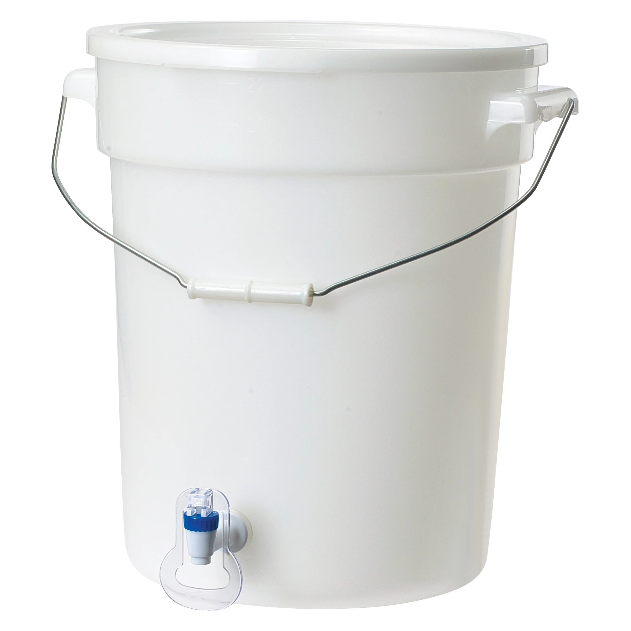 Winco PBDW-22 6 Gallon Beverage Dispenser Drip-proof Spigot White Polypropylene