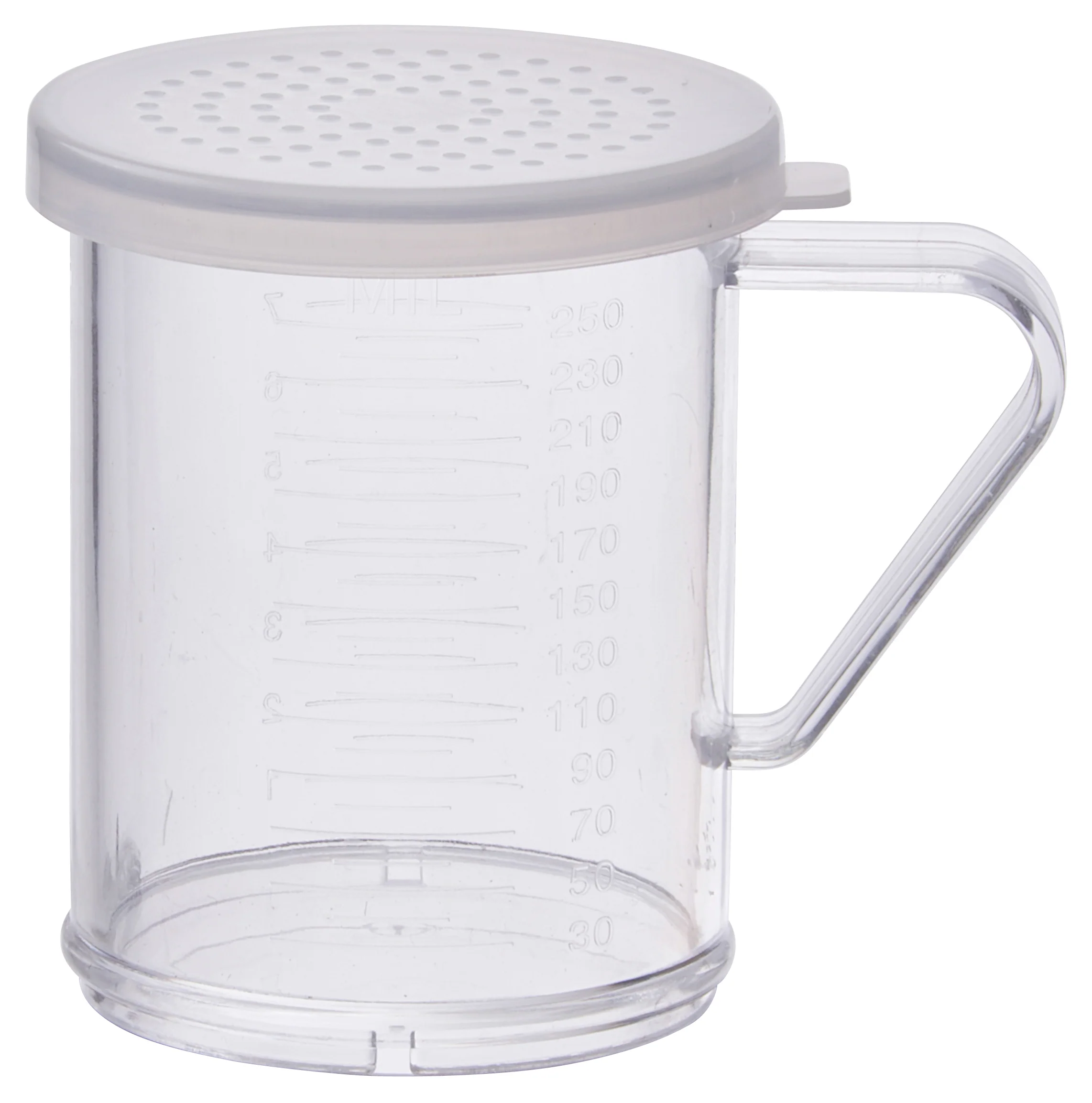 Winco PDG-10CM 10 Oz Shaker Dredge With Handle Polycarbonate Clear - Image 2