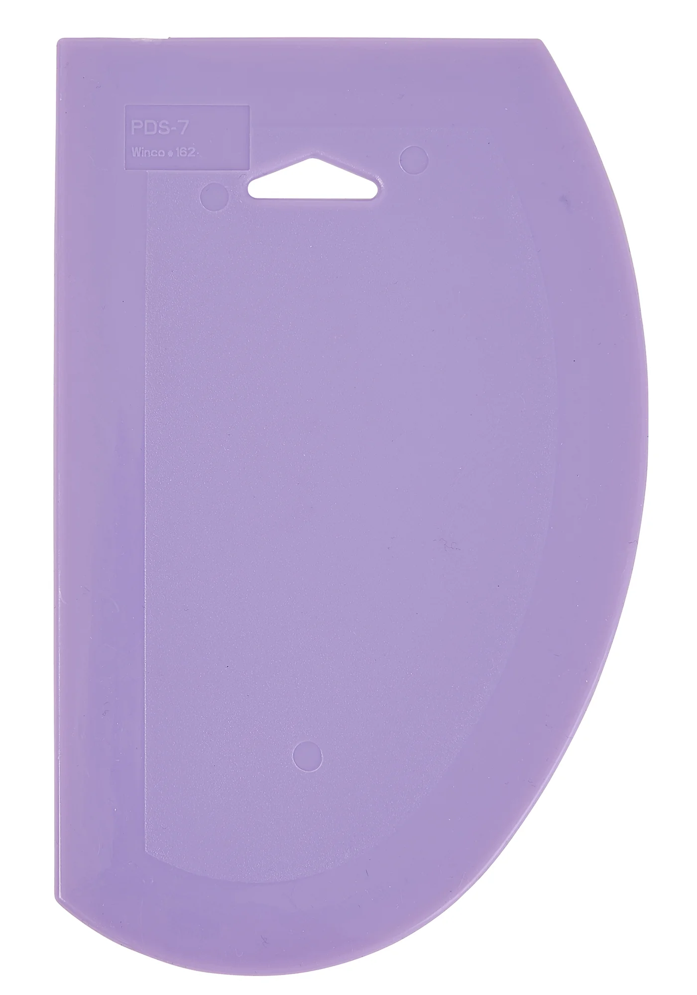 Winco PDS-7P 7-1/2 Inch Plastic Dough Scraper Allergen Free Purple - Image 2