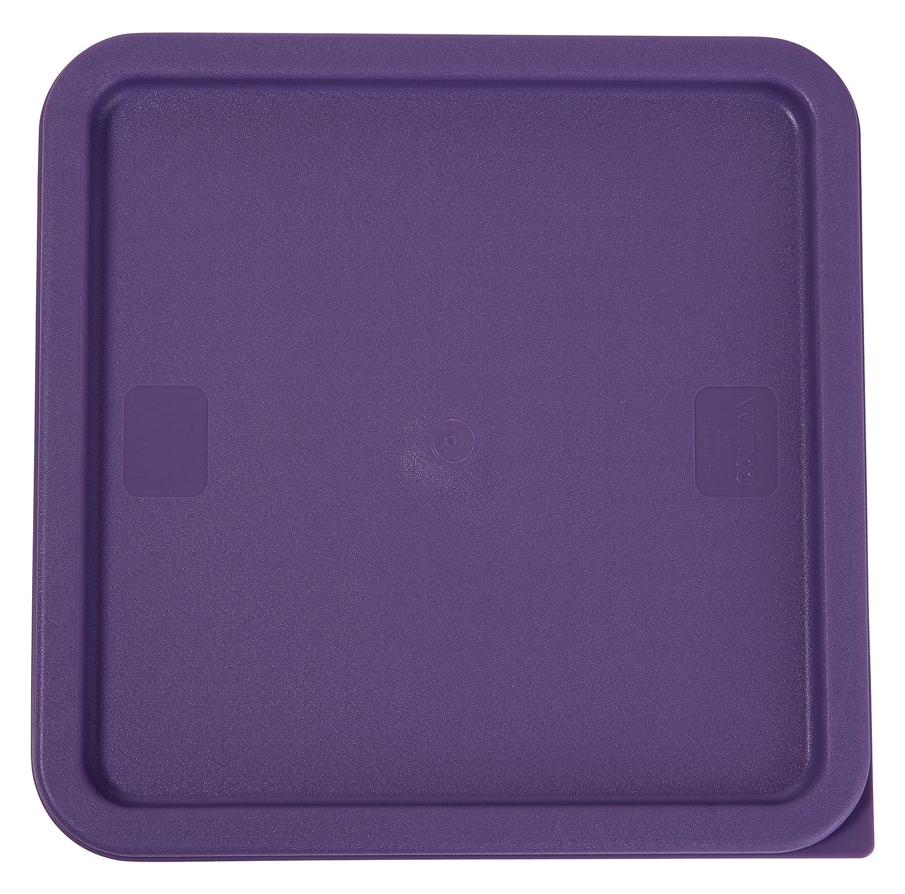 Winco PECC-128P 11 Inch Container Cover for 12 to 22 Quart Square Food Storage Polyethylene Purple - Image 2
