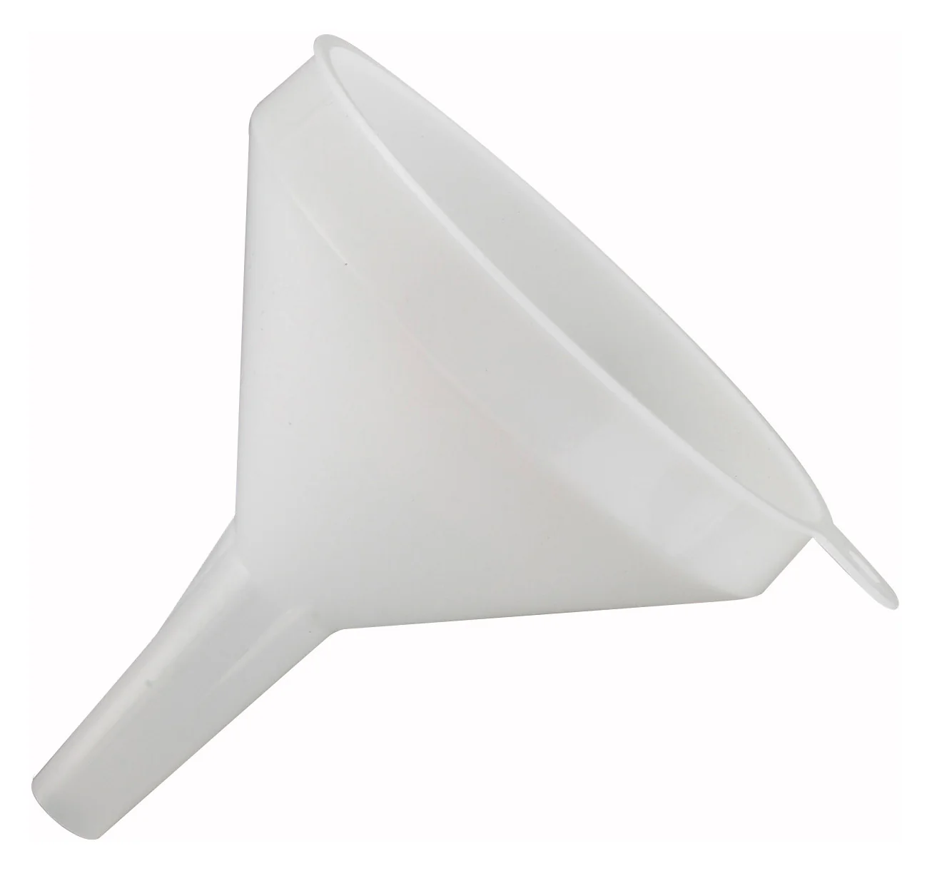 Winco 4" White Plastic Funnel - 8 oz Food-Grade Compact Design - Image 2