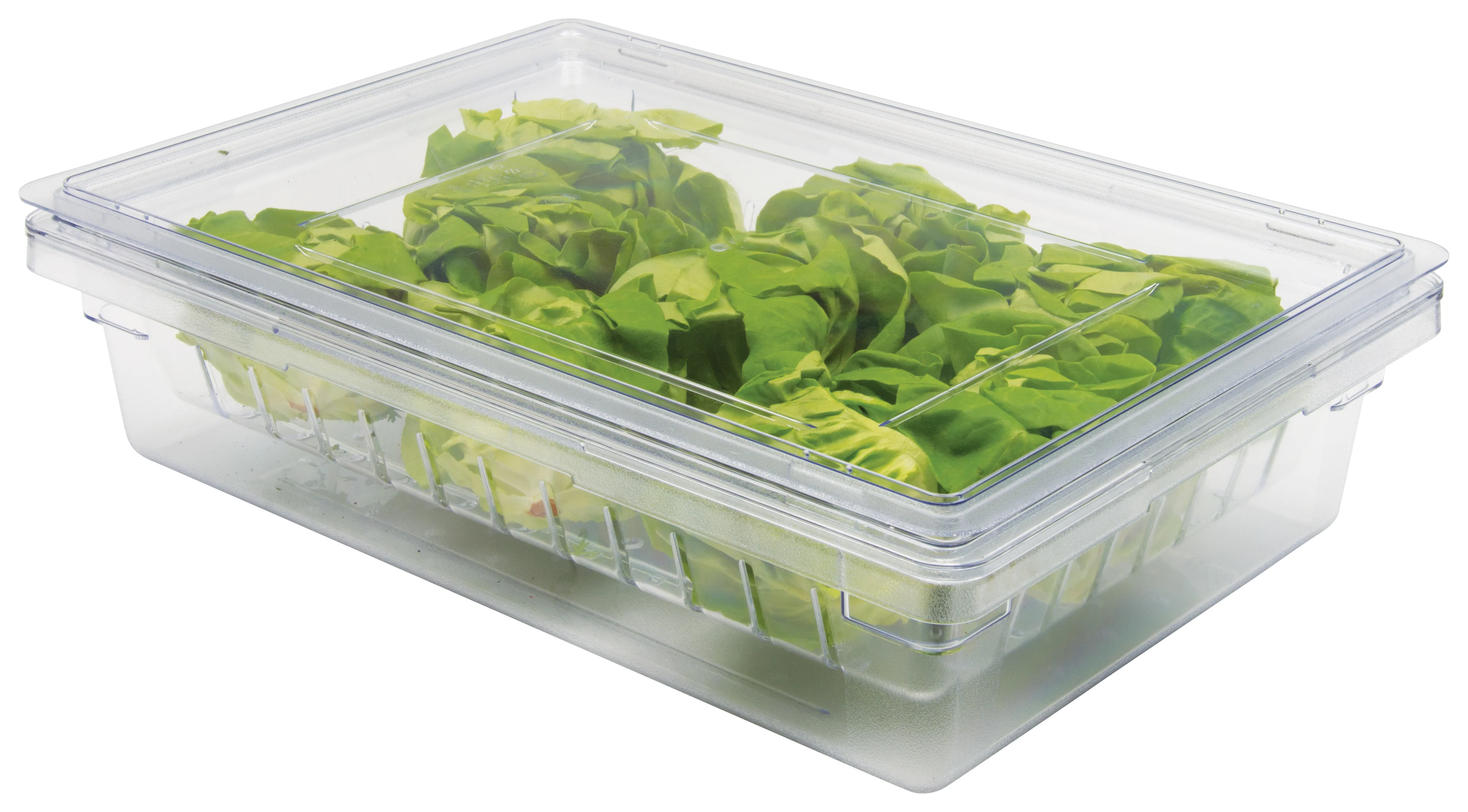 Winco PFSF-5C 26 Inch Width Rectangular Colander Clear Polycarbonate with Lightweight Design - Image 6