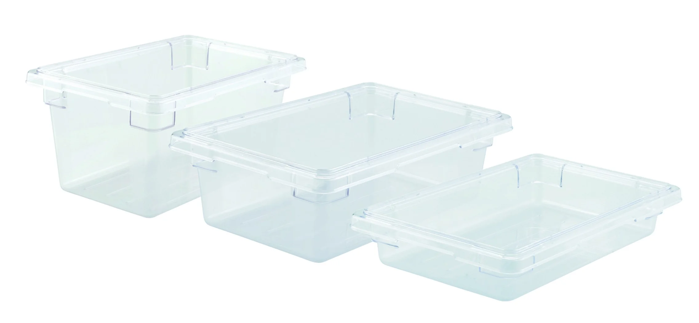 Winco PFSH-6 12 Inch Clear Food Storage Box 3.5 Gallon Polycarbonate - Image 2
