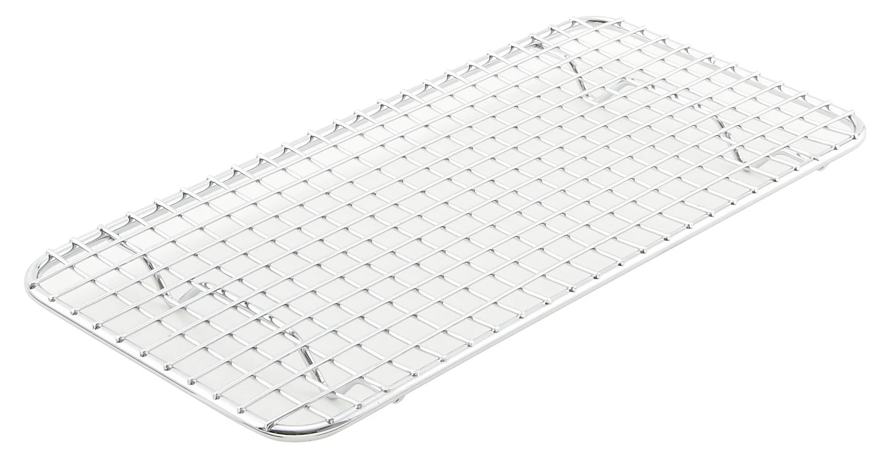 Winco PGW-510 10-1/2 Inch Chrome Plated Wire Pan Grate with Rectangular Design