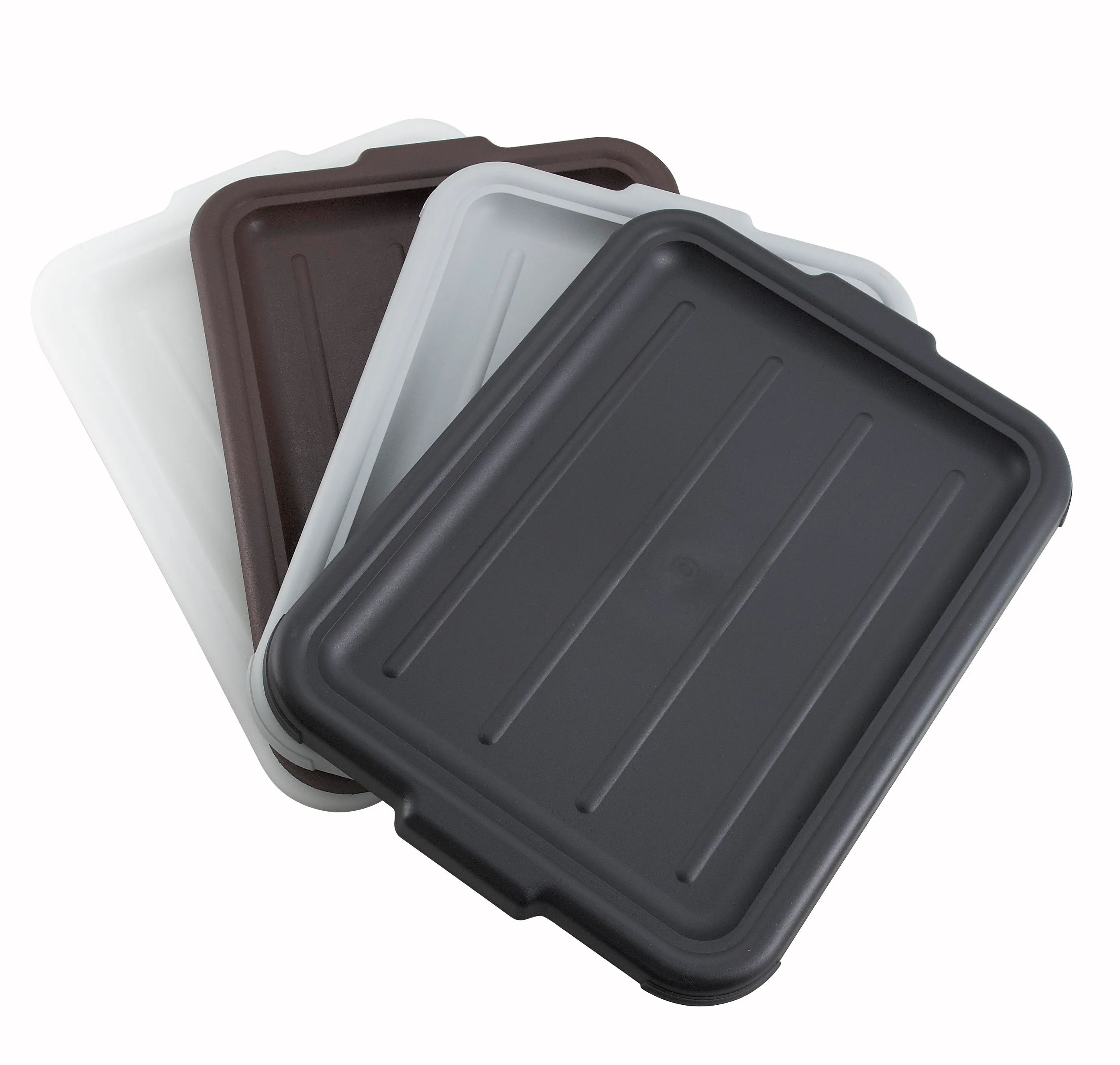 Winco PL-57B 20 Inch Dish Box Cover Brown Polypropylene - Image 3