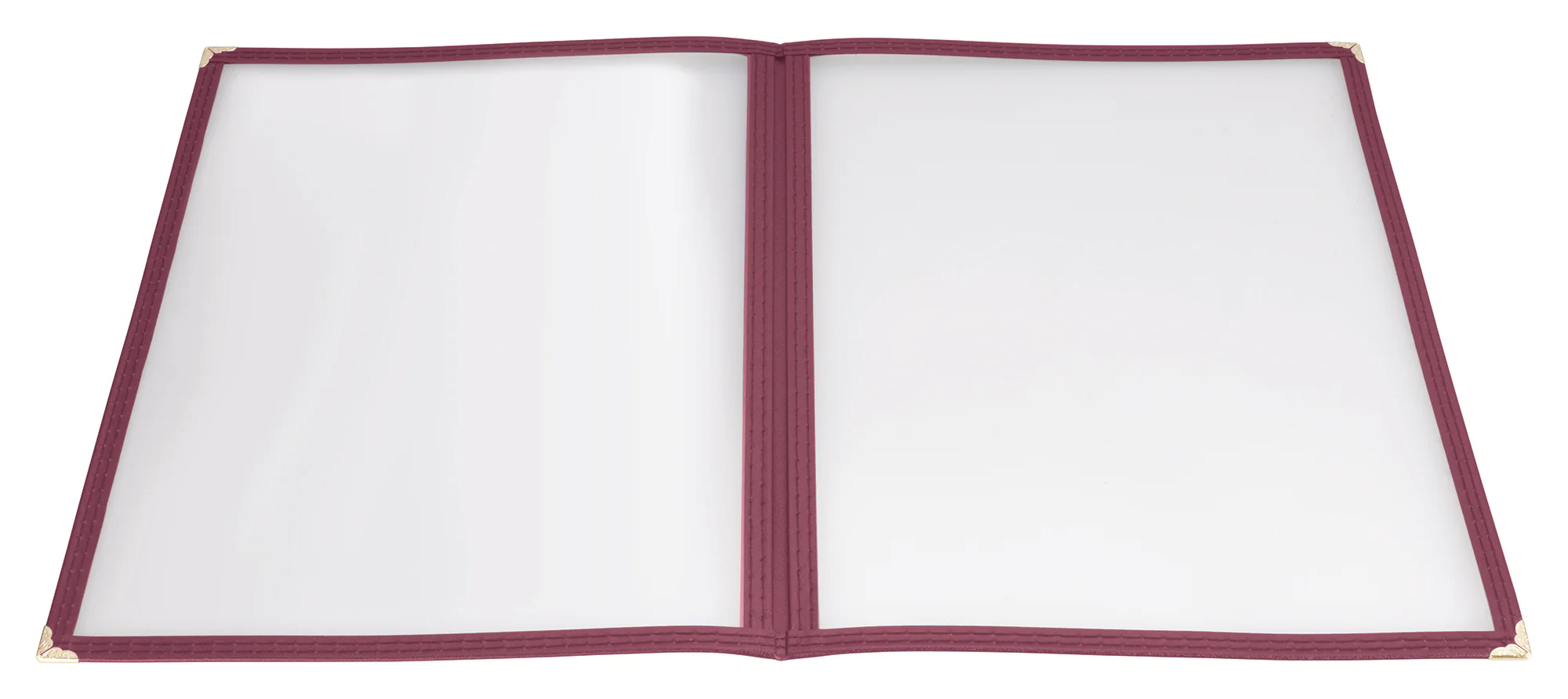 Winco PMCD-14U 9-9/16 Inch Double Fold Menu Cover Burgundy Plastic