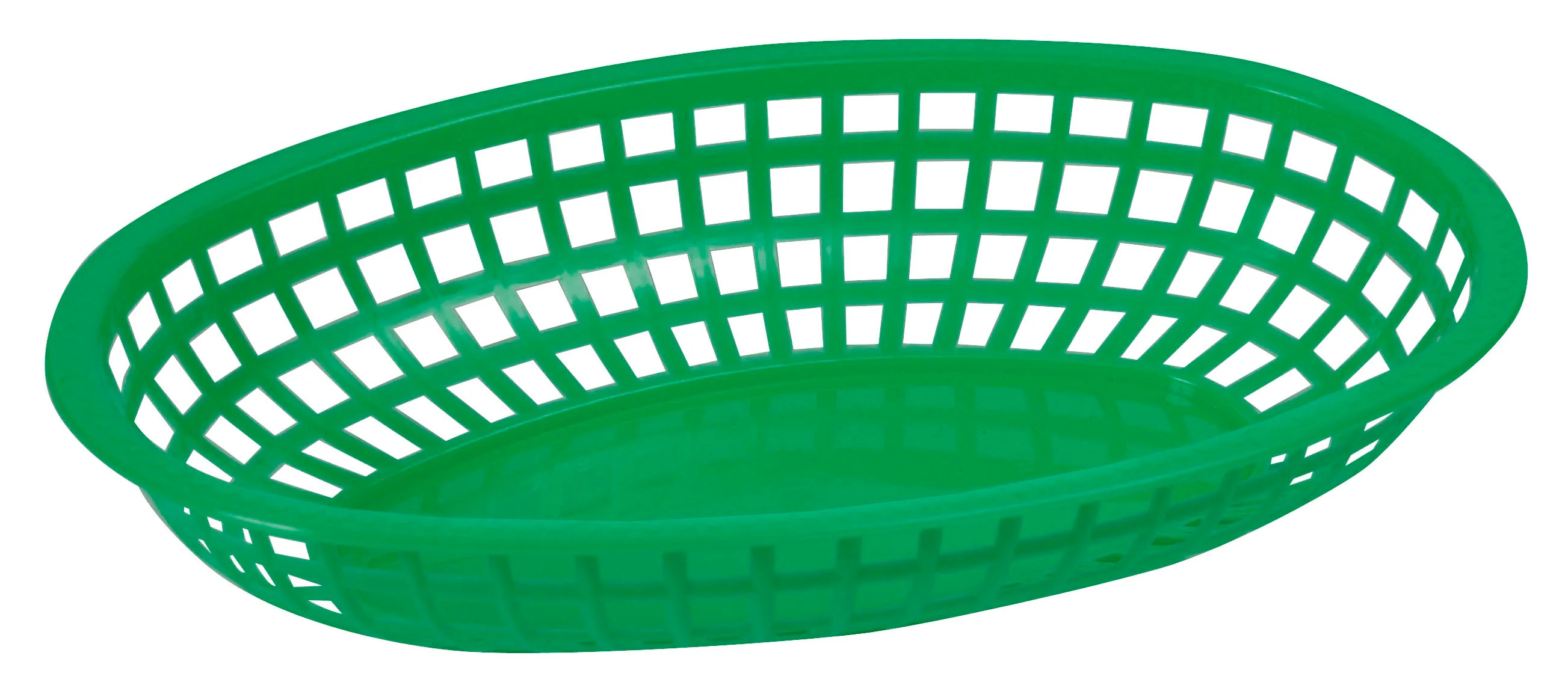 Winco POB-G 10-1/4 Inch Green Plastic Basket Microwave and Dishwasher Safe - Image 2