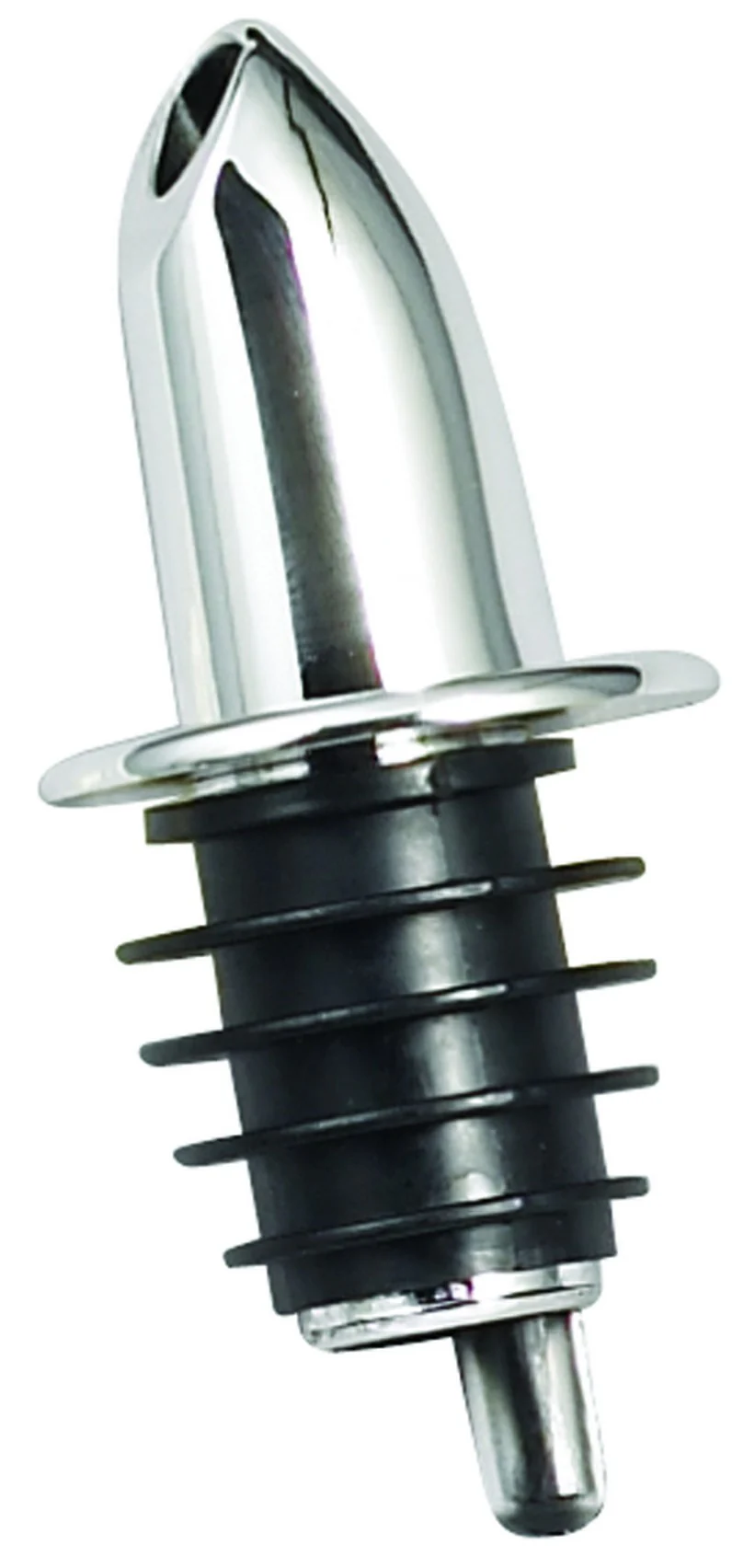 Winco PP-NC Liquor Pourer Fast Flow Plastic Breather Tube Chrome Spout