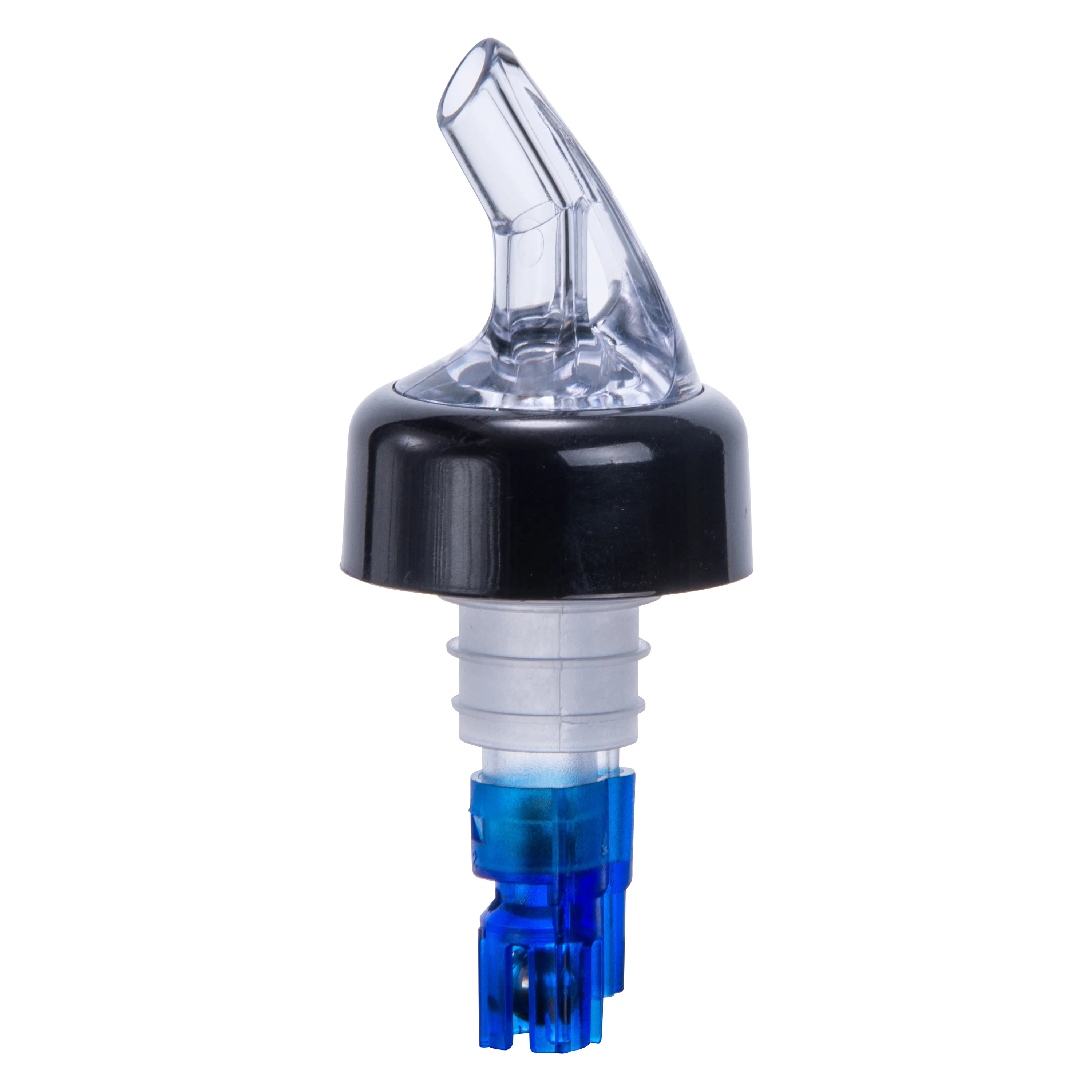 Winco PPA-087 7/8 oz Measuring Pourer Black Collar Plastic Clear Spout - Image 2