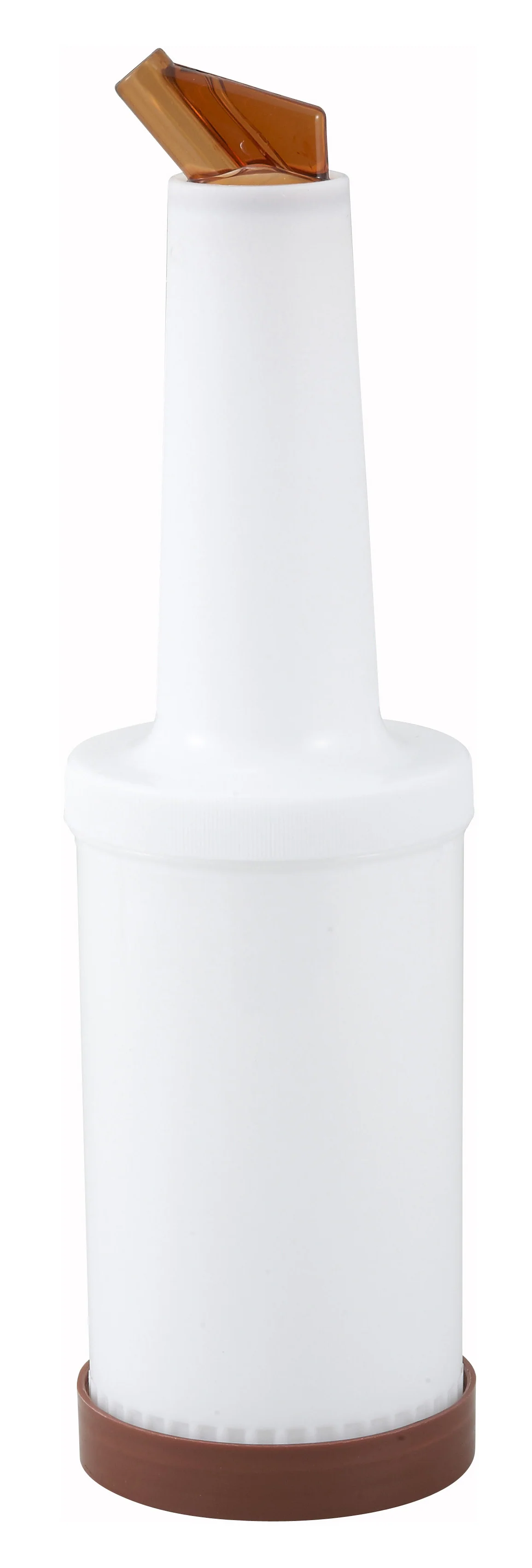 Winco PPB-2B 2 Qt Liquor and Juice Multi Pour with Brown Spout and Lid - Image 3