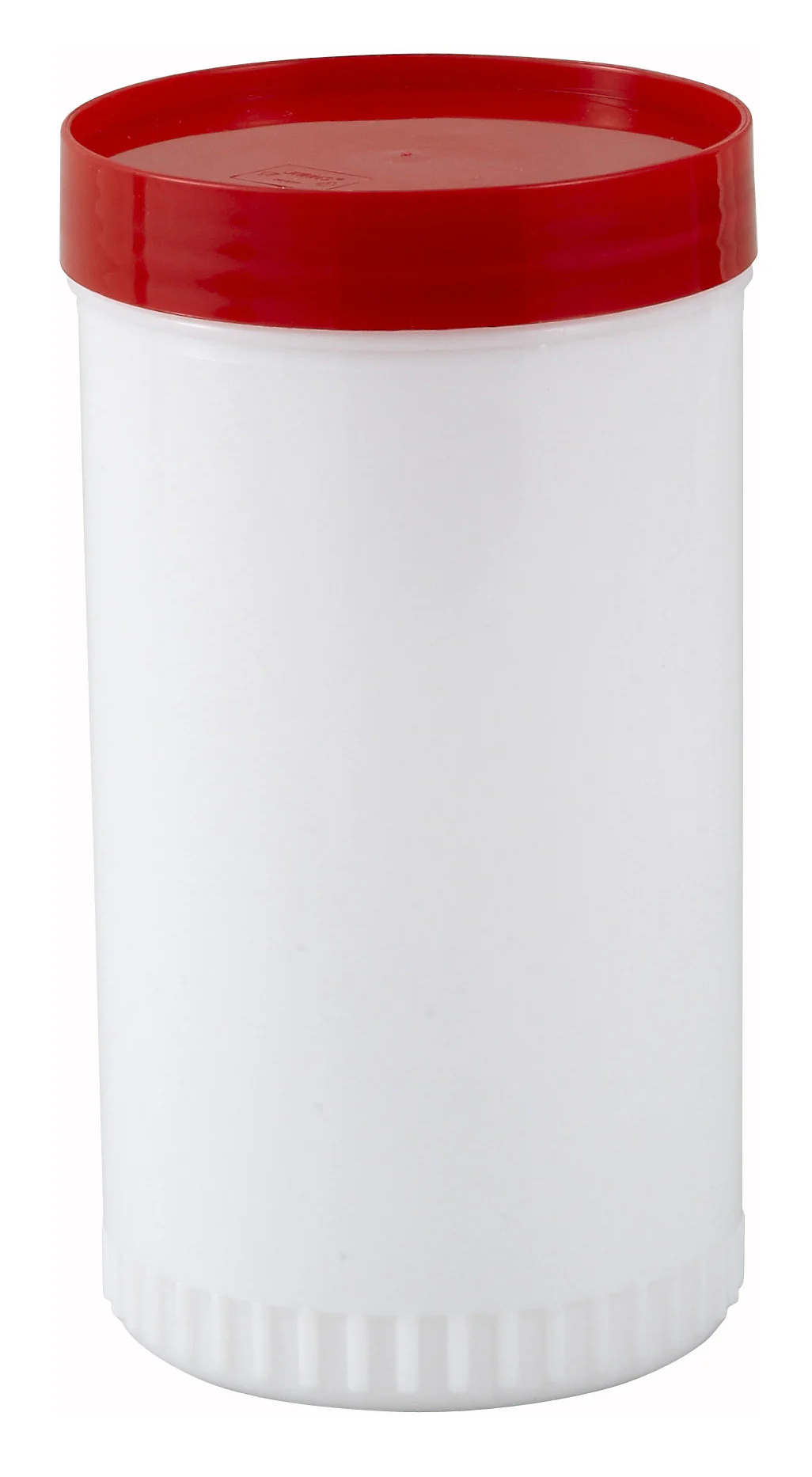 Winco PPB-2R 2 Qt Liquor and Juice Multi Pour with Red Spout and Lid - Image 2