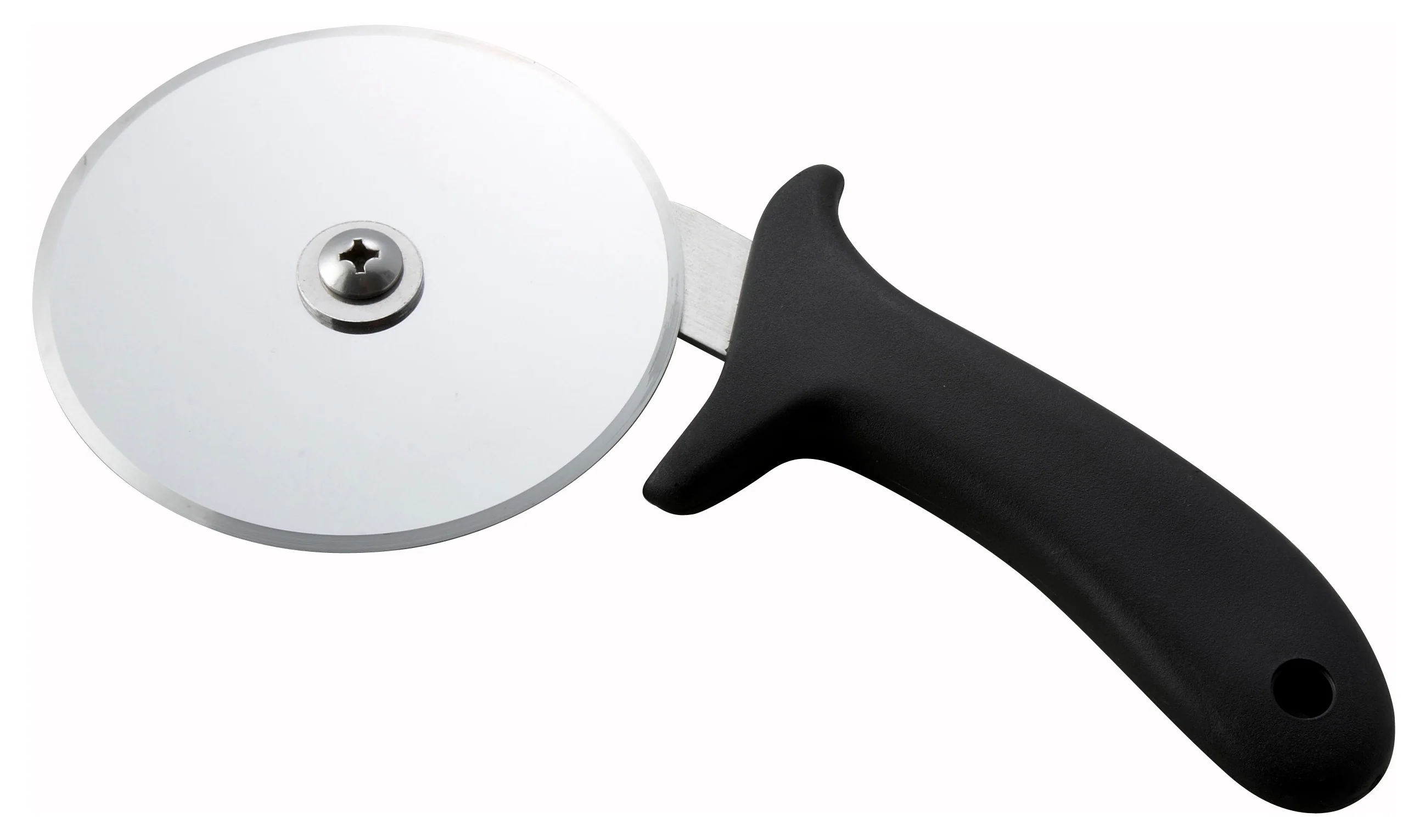 Winco PPC-4 4 Inch Diameter Stainless Steel Pizza Cutter Polypropylene Handle Black - Image 3