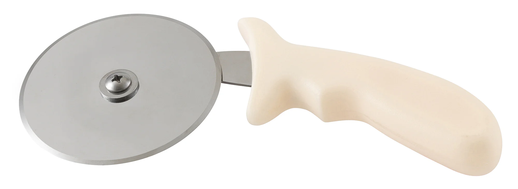Winco PPC-4W 4 Inch Diameter Blade Pizza Cutter Polypropylene Handle White - Image 2
