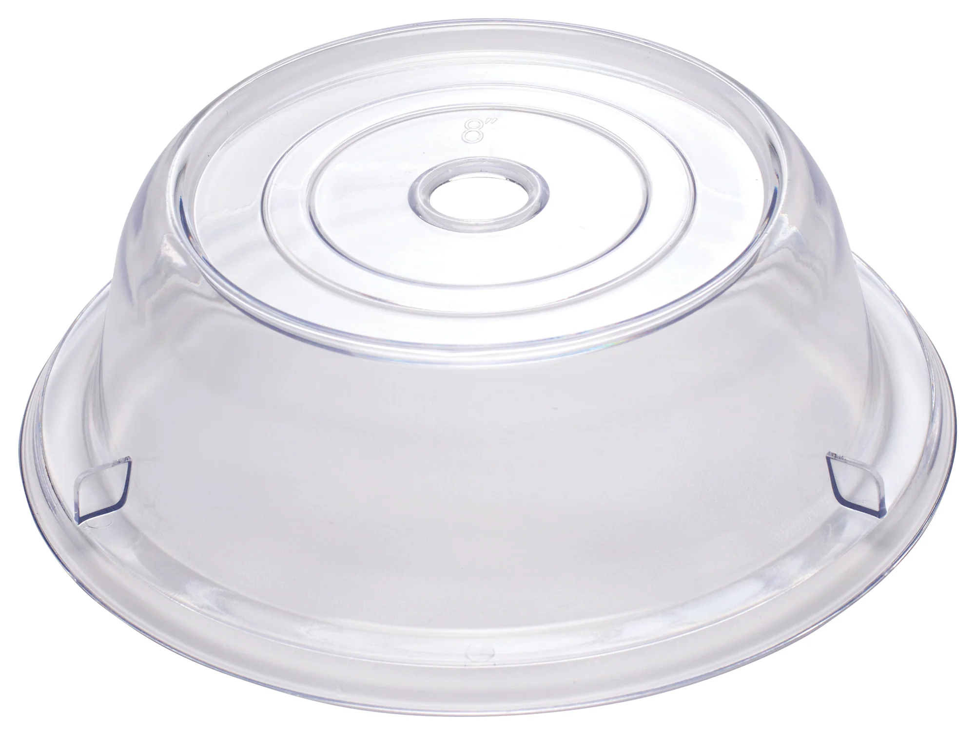 Winco PPCR-8 8 Inch Diameter Clear Polycarbonate Round Plate Cover Stackable - Image 2