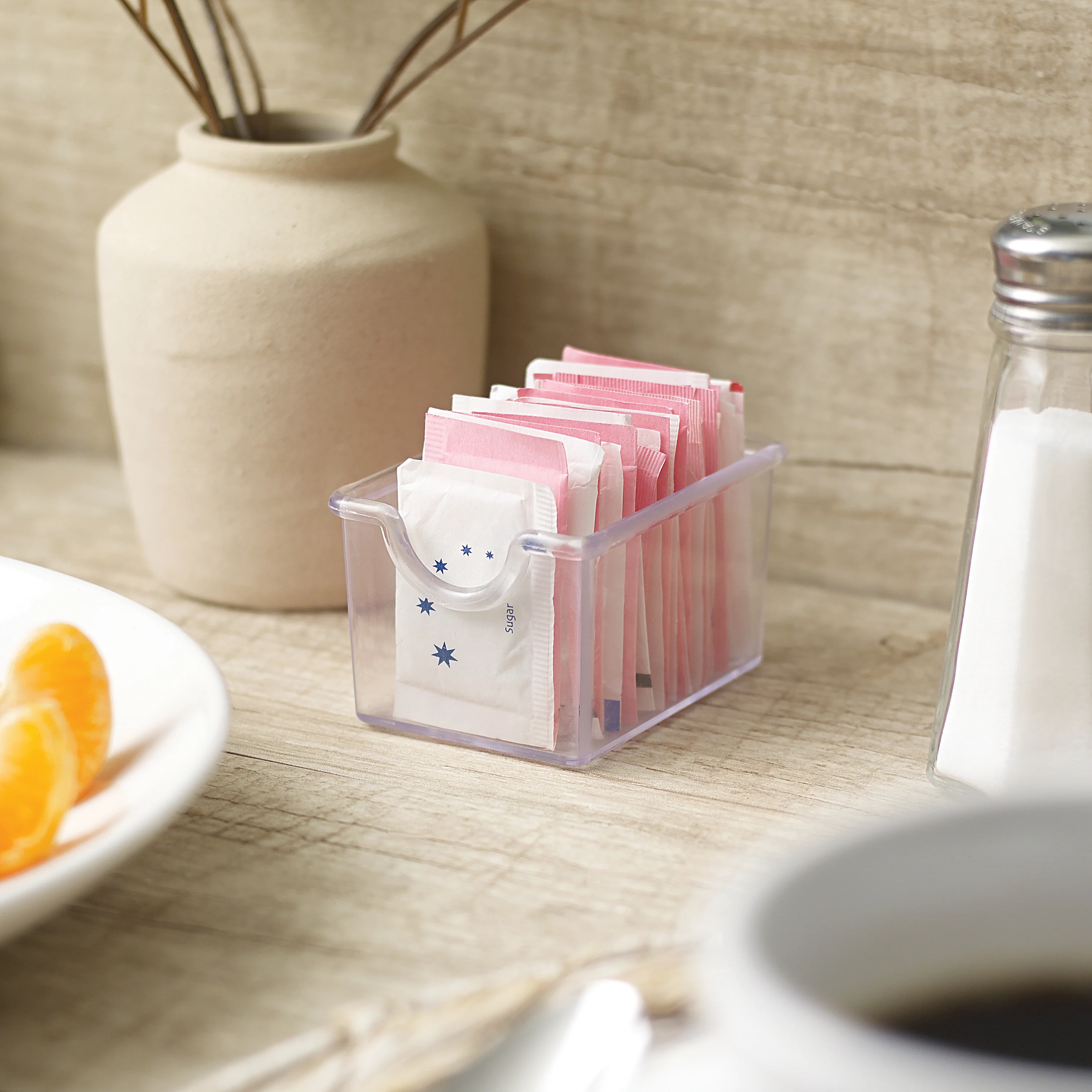 Winco PPH-1C 3-1/2 Inch Sugar Packet Holder Clear Plastic NSF - Image 2