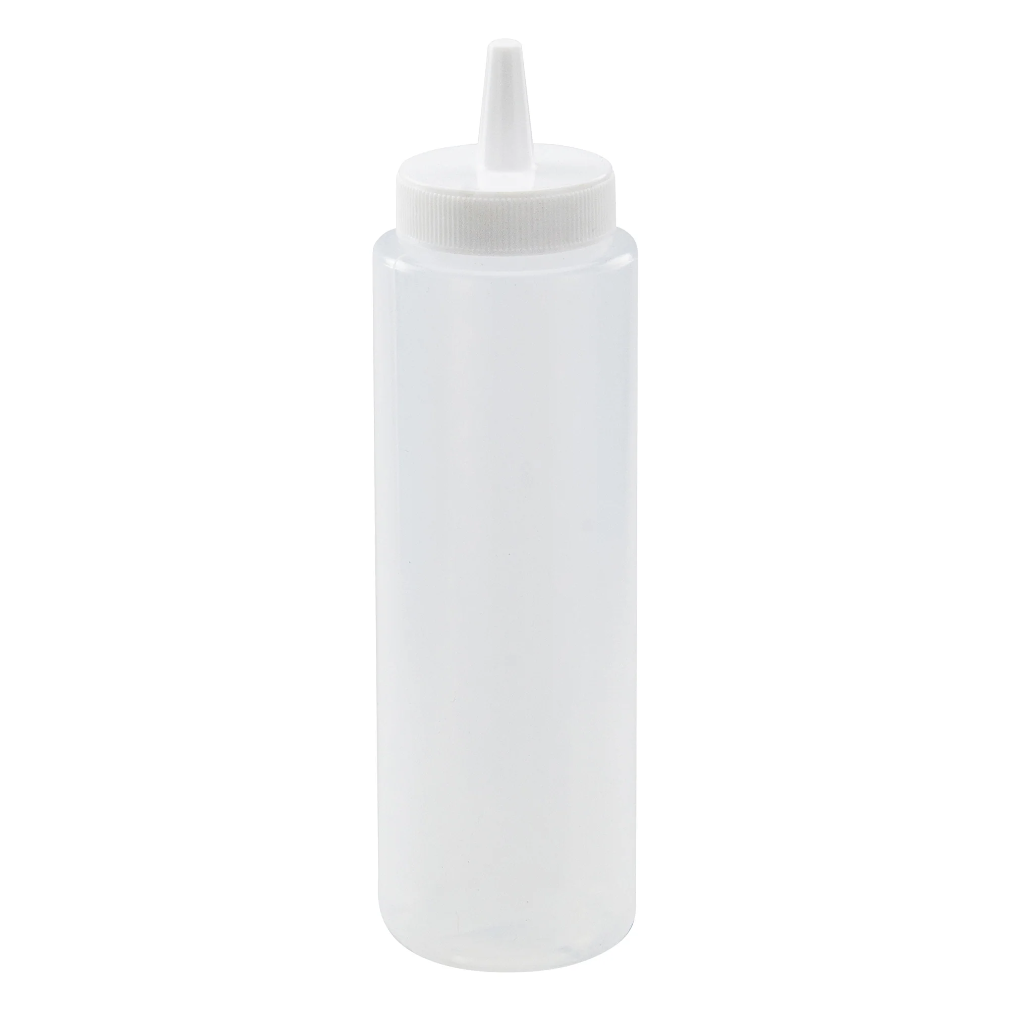 Winco PSB-08C 8 Oz BPA Free Squeeze Bottle Clear Plastic 6 Packs - Image 2