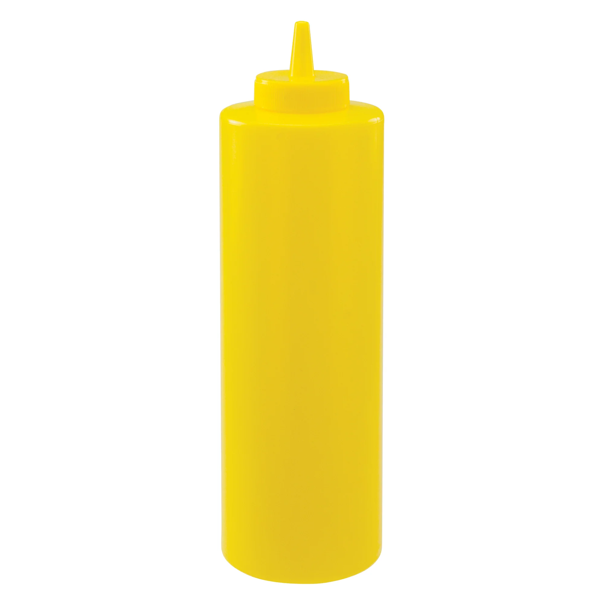 Winco PSB-24Y 24 Oz Squeeze Bottle BPA Free Plastic Yellow 6 Packs - Image 2