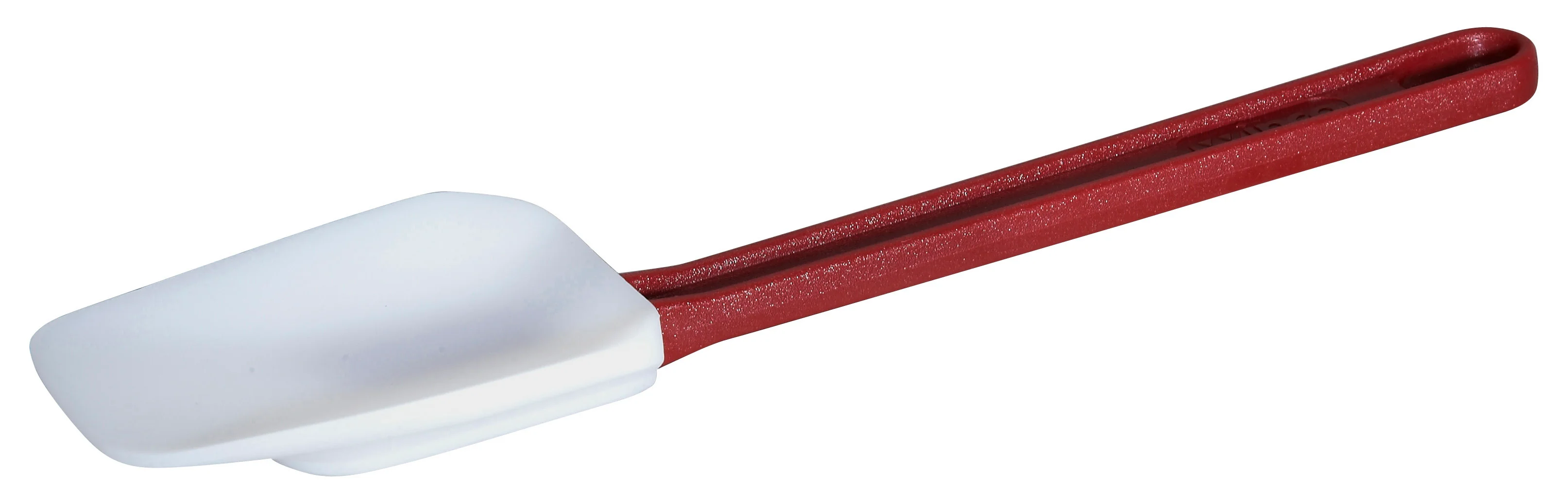 Winco PSG-10 10 Inch Bowl Shape Silicone Scraper BPA Free Red Handle - Image 2