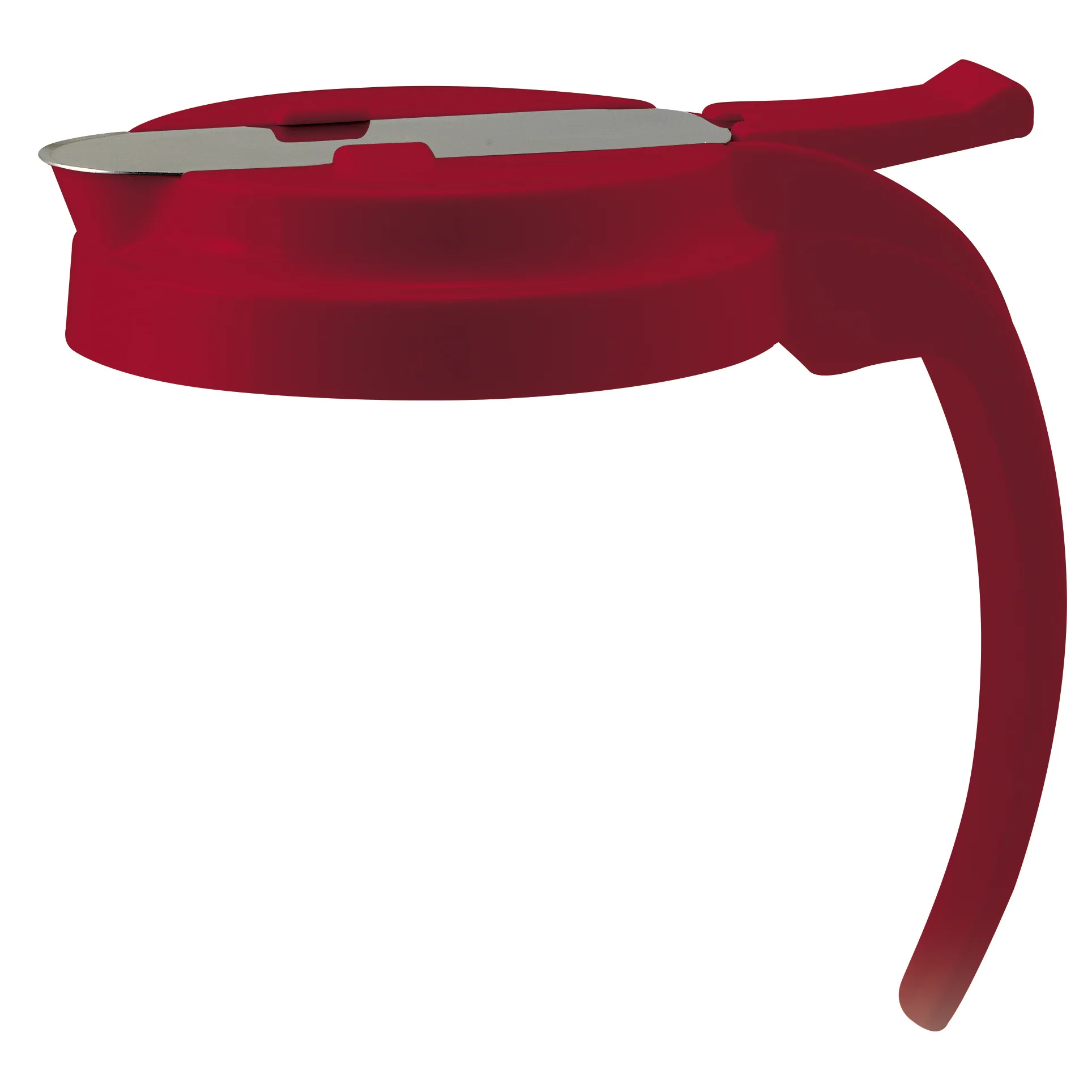Winco PSUD-RLID Lid for 32 Oz and 48 Oz Syrup Dispenser Plastic Red with Stainless Steel Slide Cover - Image 2