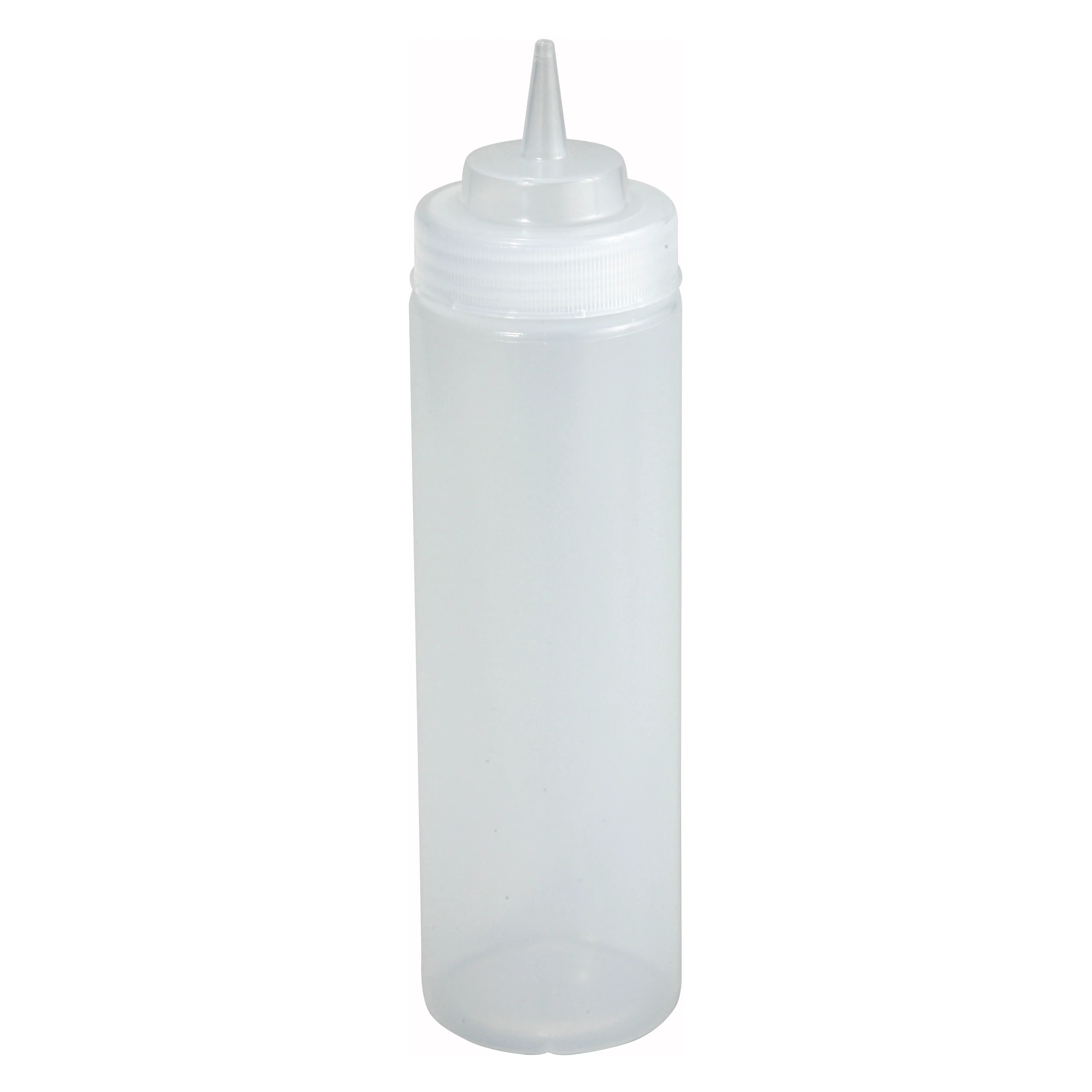 Wide-Mouth Squeeze Bottle 16 oz Clear - Winco PSW-16 BPA-Free 6-Pack - Image 2