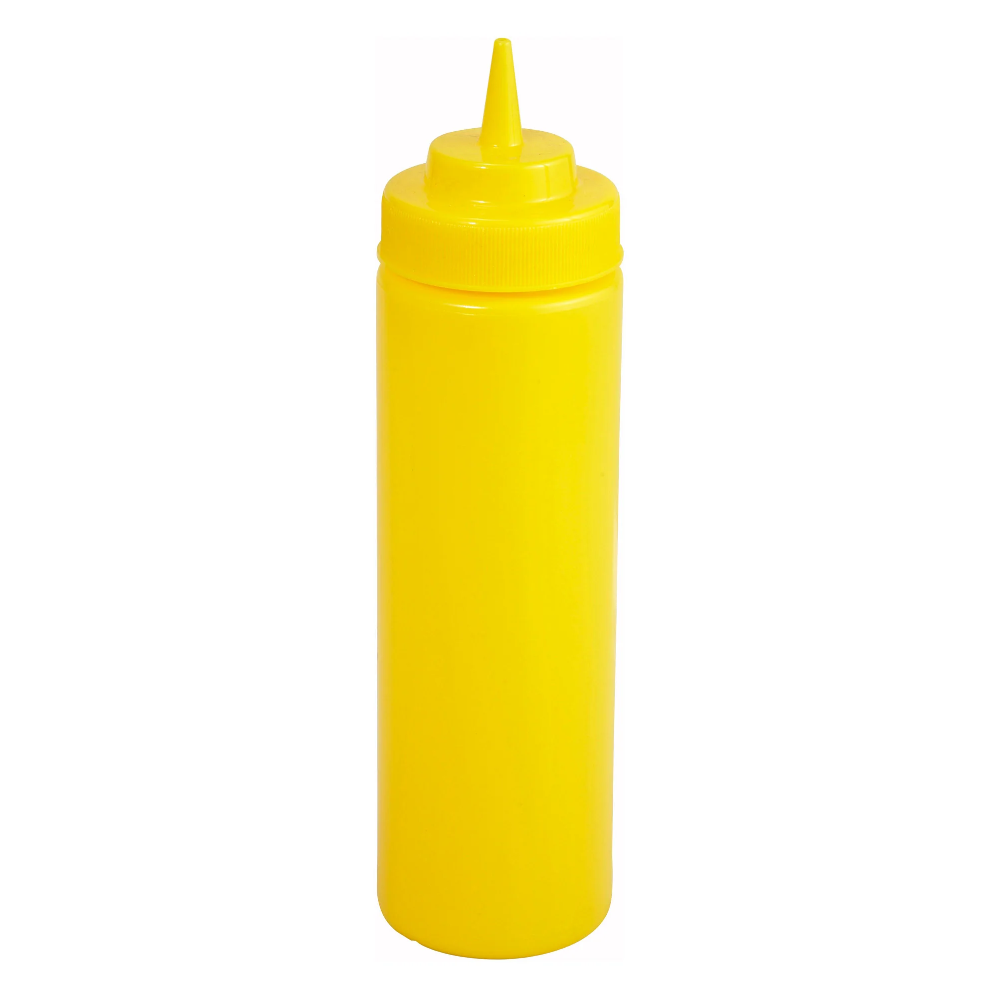 Winco PSW-16Y 16 Oz Squeeze Bottle BPA Free Plastic Yellow - 6 Packs