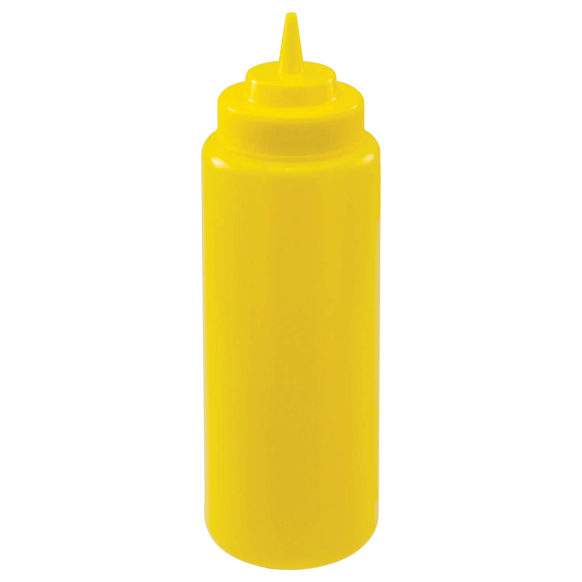 Winco PSW-32Y 32 Oz Squeeze Bottle BPA Free Single Tip Yellow Plastic - Image 2