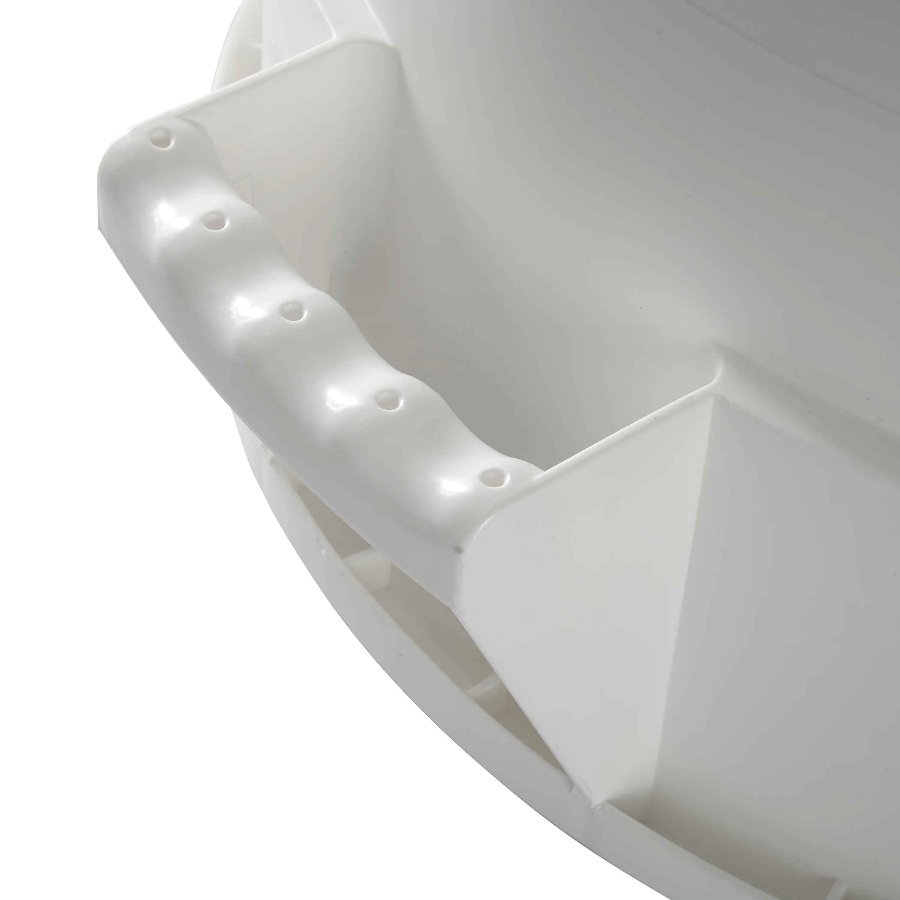 Winco PTC-10W 15-3/4 Inch White Trash Can Heavy Duty HDPE 10 Gallon - Image 3