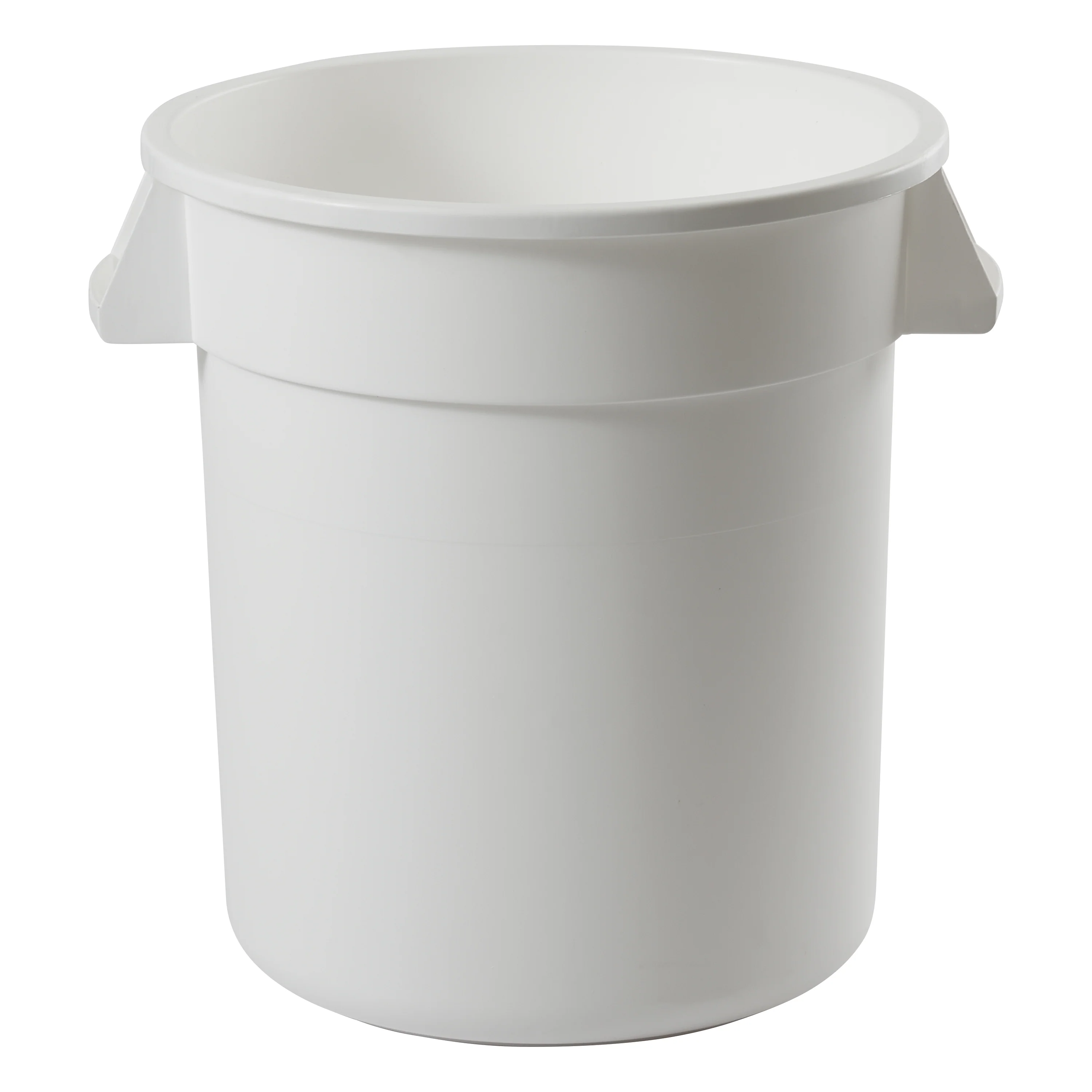 Winco PTC-10W 15-3/4 Inch White Trash Can Heavy Duty HDPE 10 Gallon - Image 4