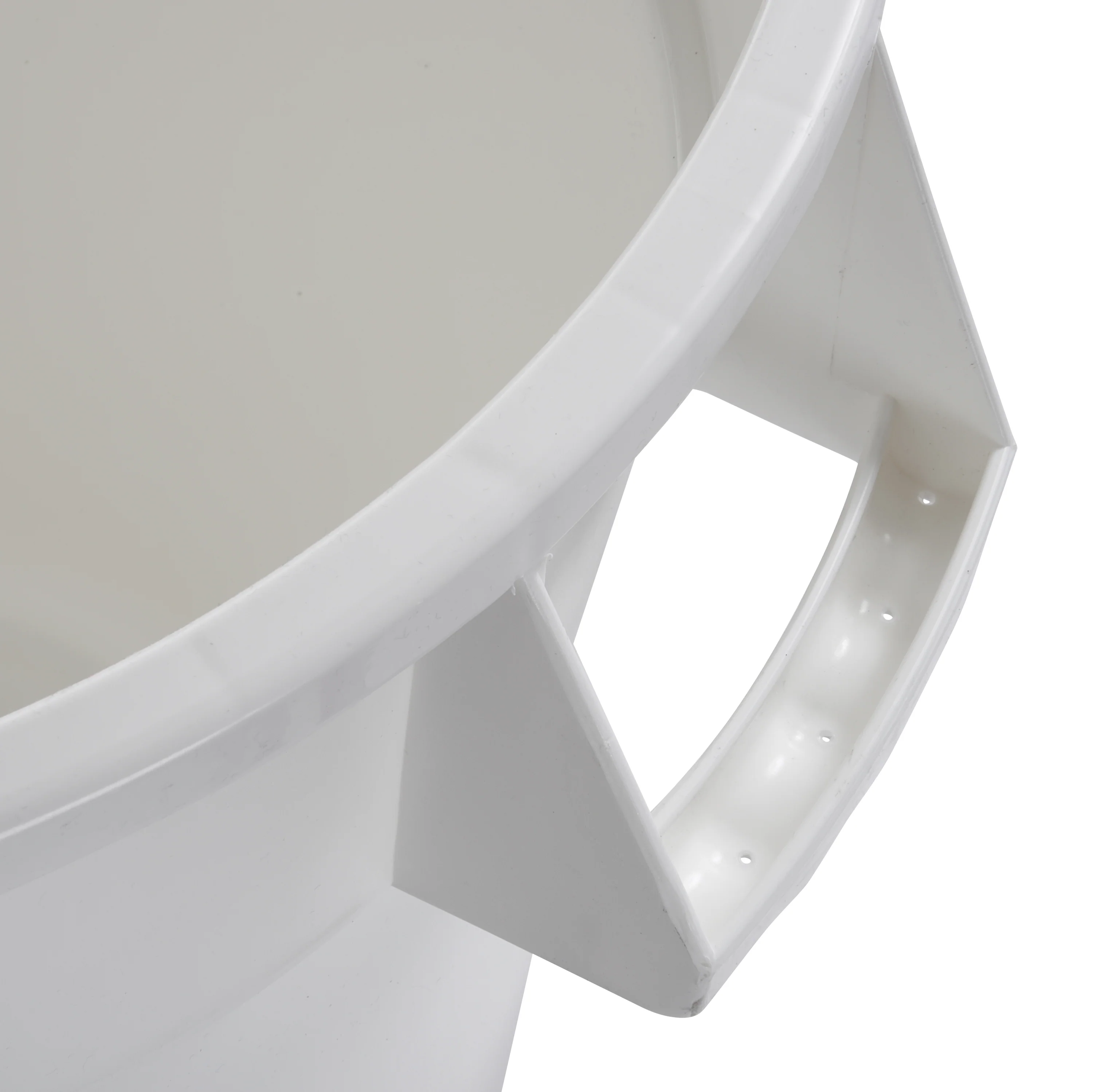Winco PTC-20W 20 Gallon Heavy Duty Trash Can White HDPE with Durable Design - Image 4