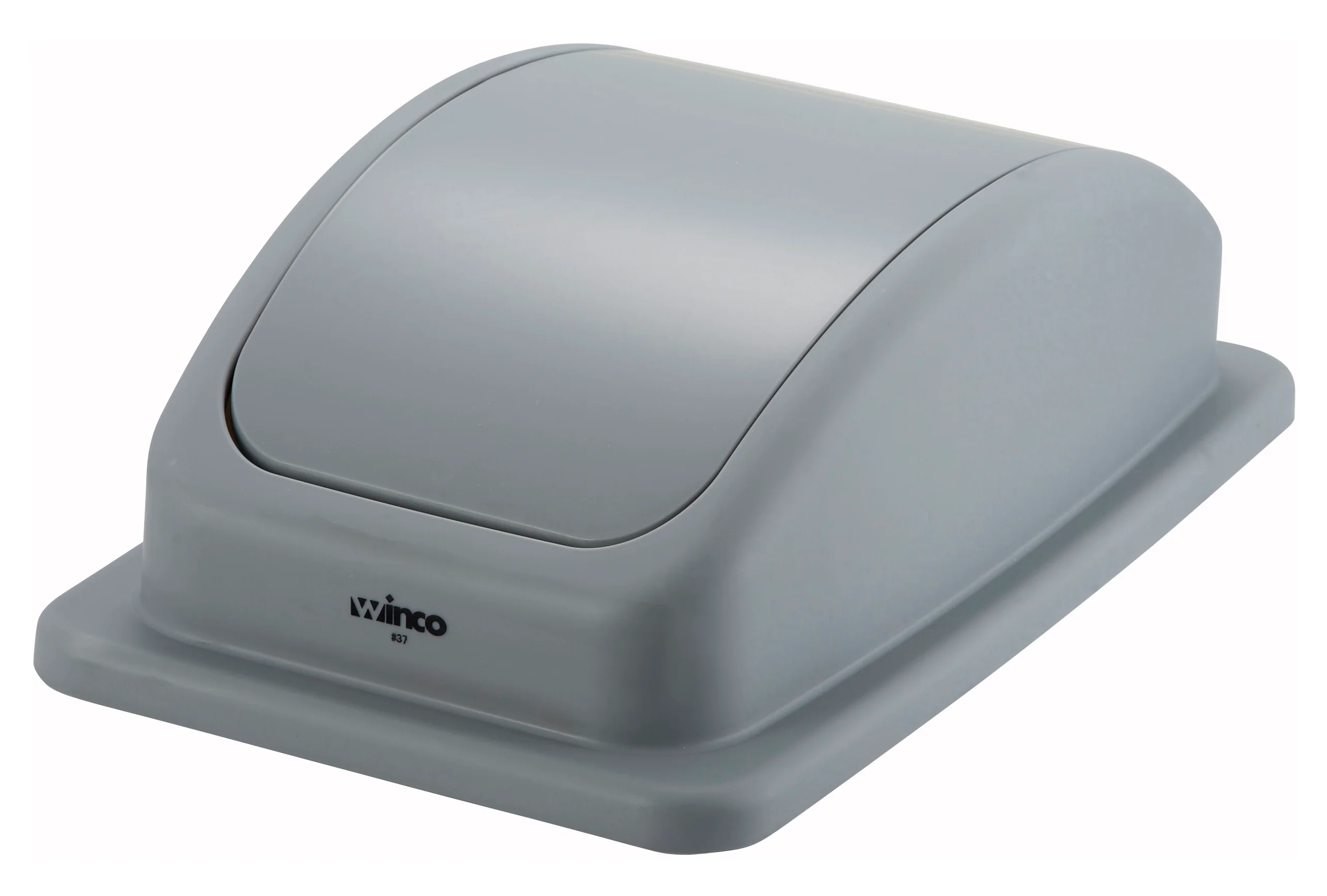 Winco PTCL-23 Cover Gray Polypropylene for PTC-23SG Trash Receptacle Lid - Image 3