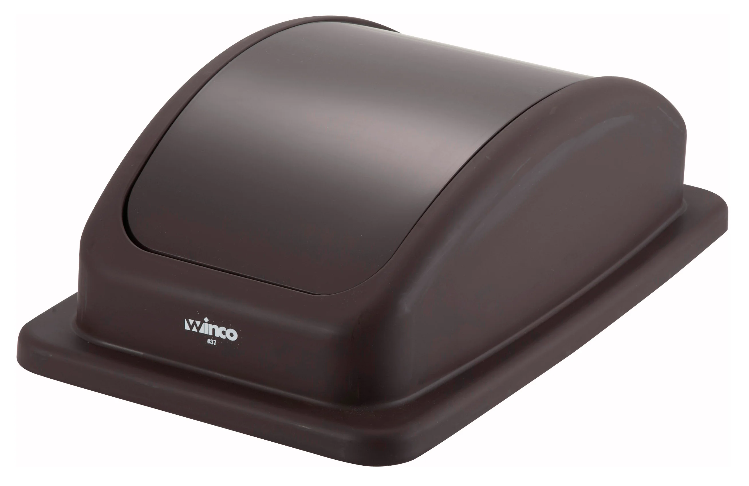 Winco PTCL-23B Cover for PTC-23B Brown Polypropylene Trash Receptacle Lid
