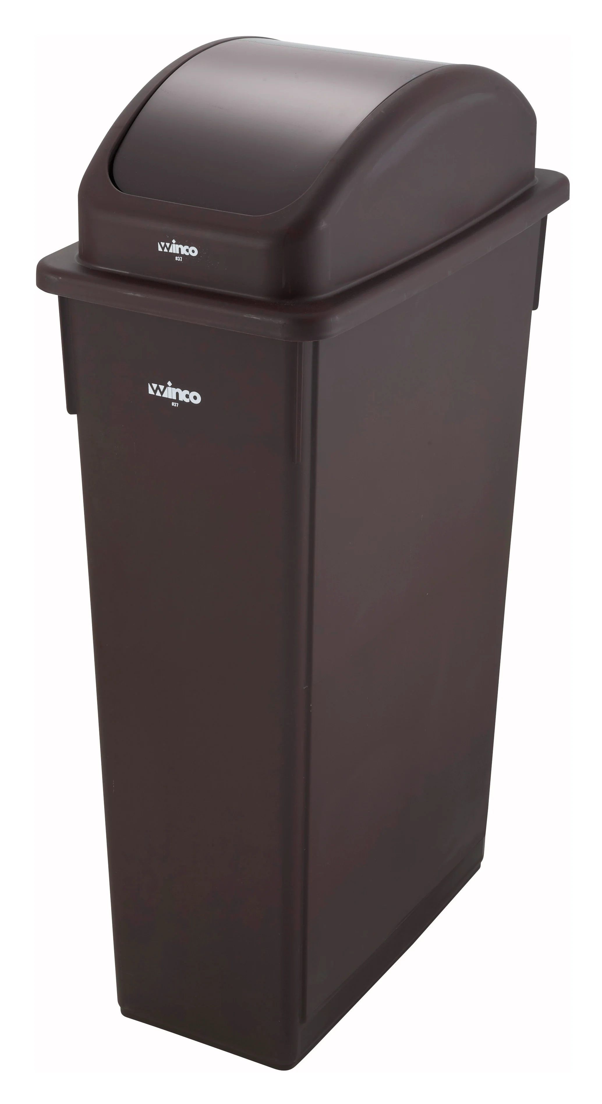 Winco PTCL-23B Cover for PTC-23B Brown Polypropylene Trash Receptacle Lid - Image 4