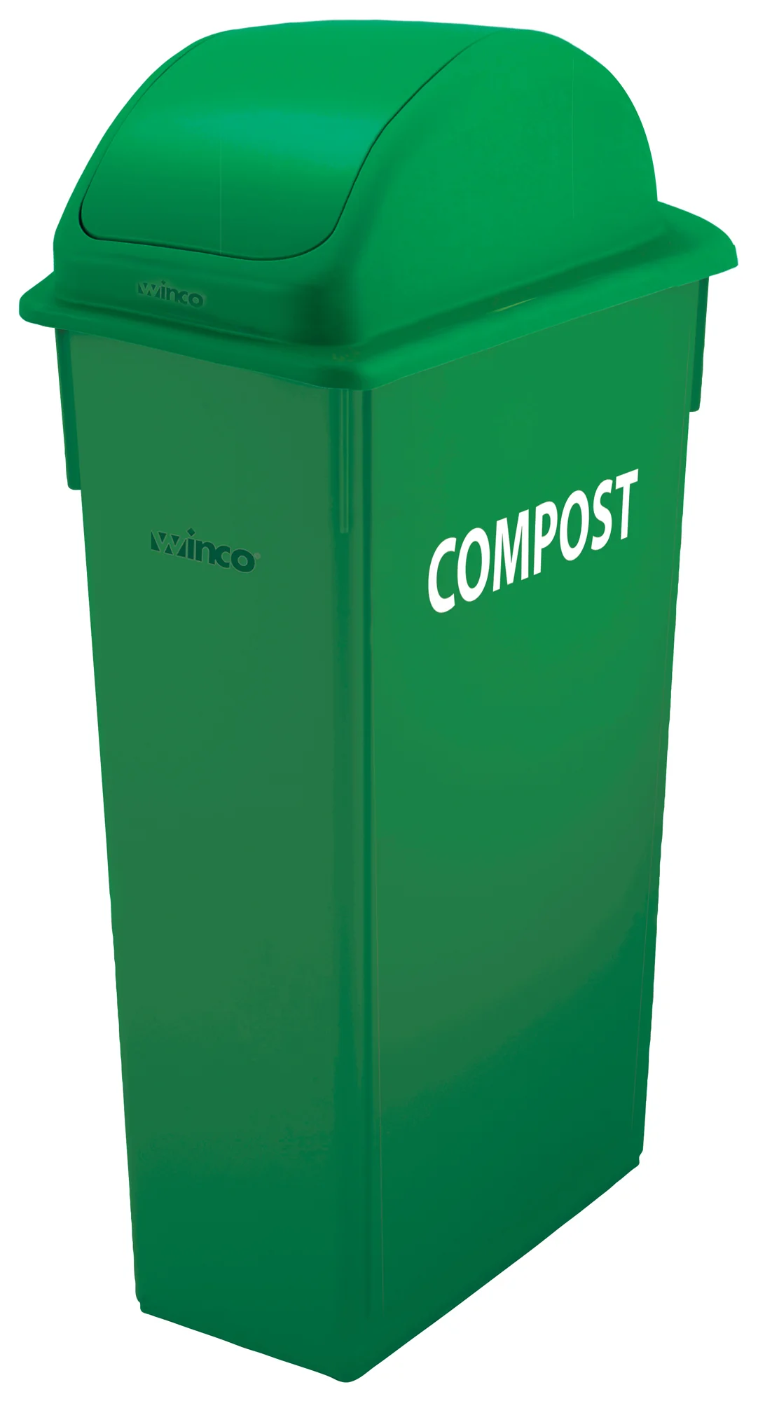Winco PTCL-23GR 20 Inch Trash Receptacle Lid with Polypropylene Green - Image 3
