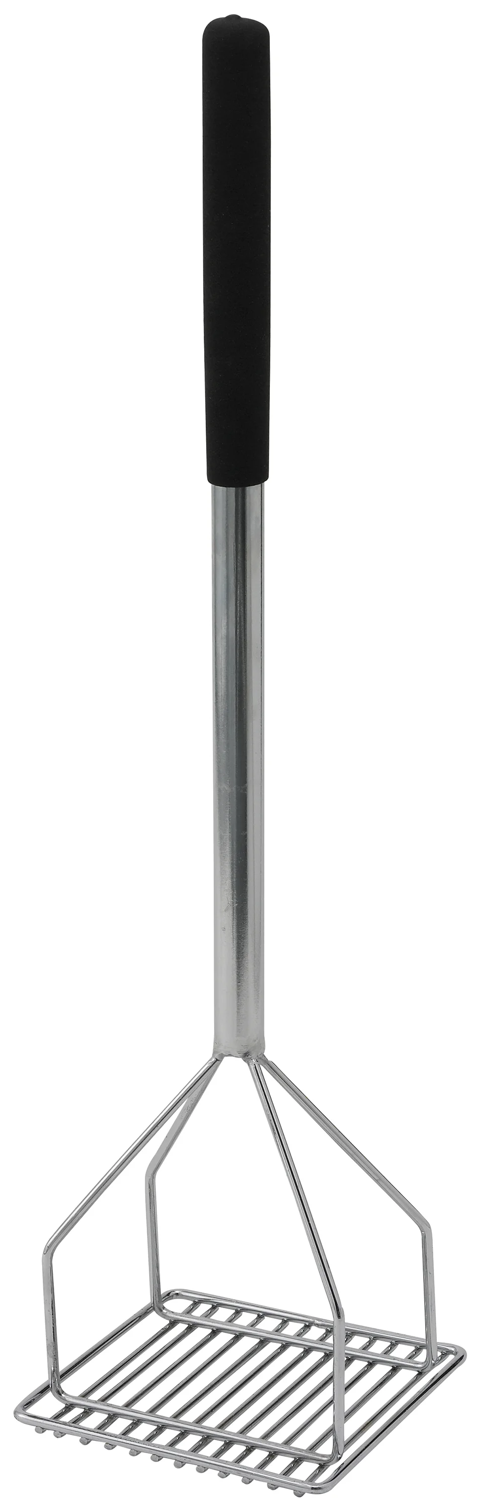 Winco PTMP-24S 5-1/4 Inch Nickel Plated Potato Masher with Chrome Handle