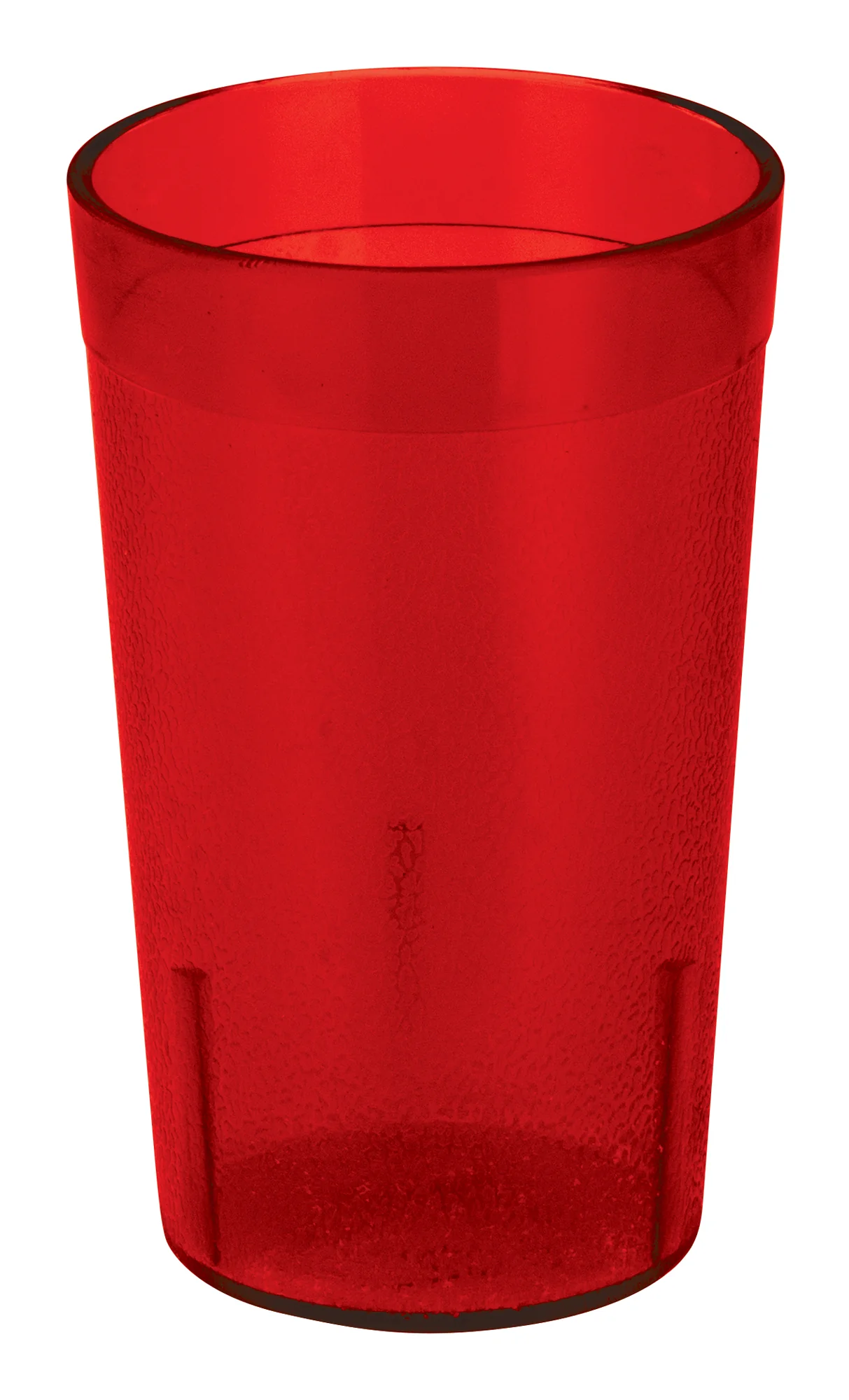 Winco PTP-05R 5 Oz Pebbled Break-Resistant Plastic Tumbler Red - Image 2