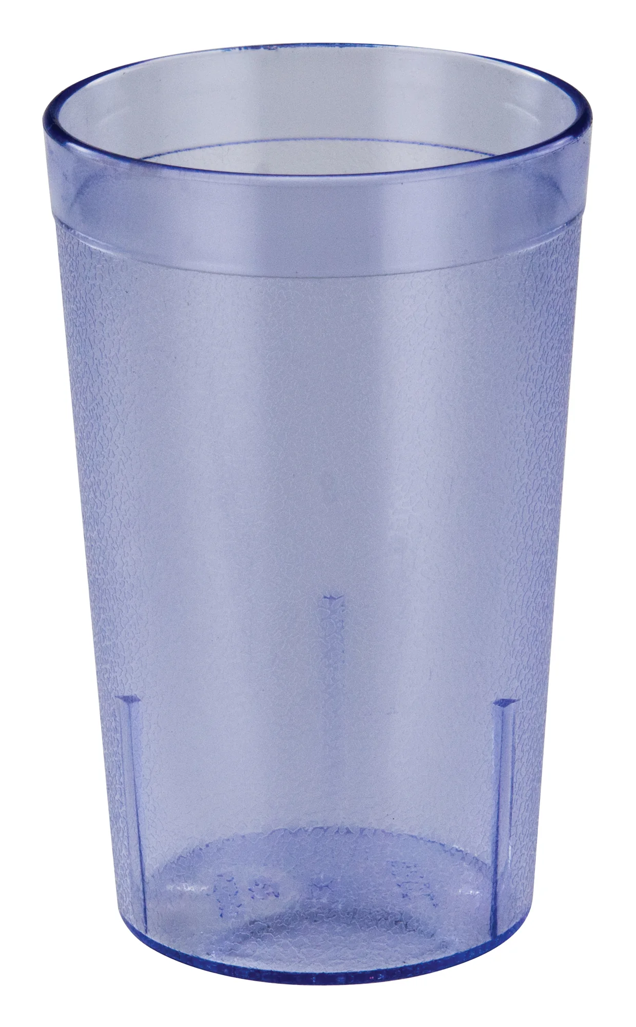 Winco PTP-08B 8 Oz Break-Resistant Pebbled Plastic Tumbler Blue - Image 2
