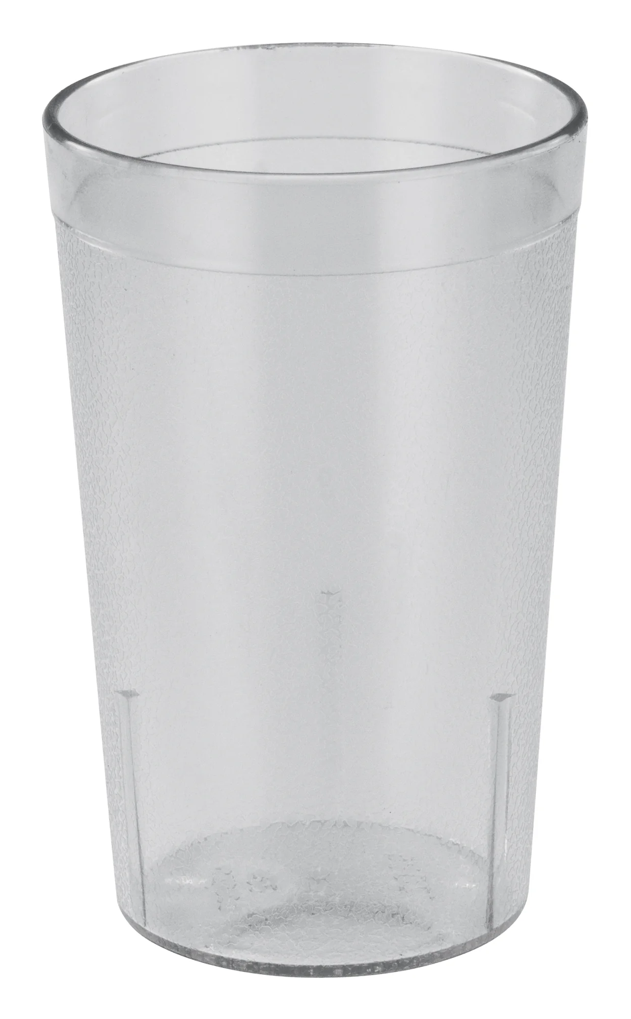 Winco PTP-08C 8 Oz Break-Resistant Clear Plastic Tumbler Pebbled - Image 2