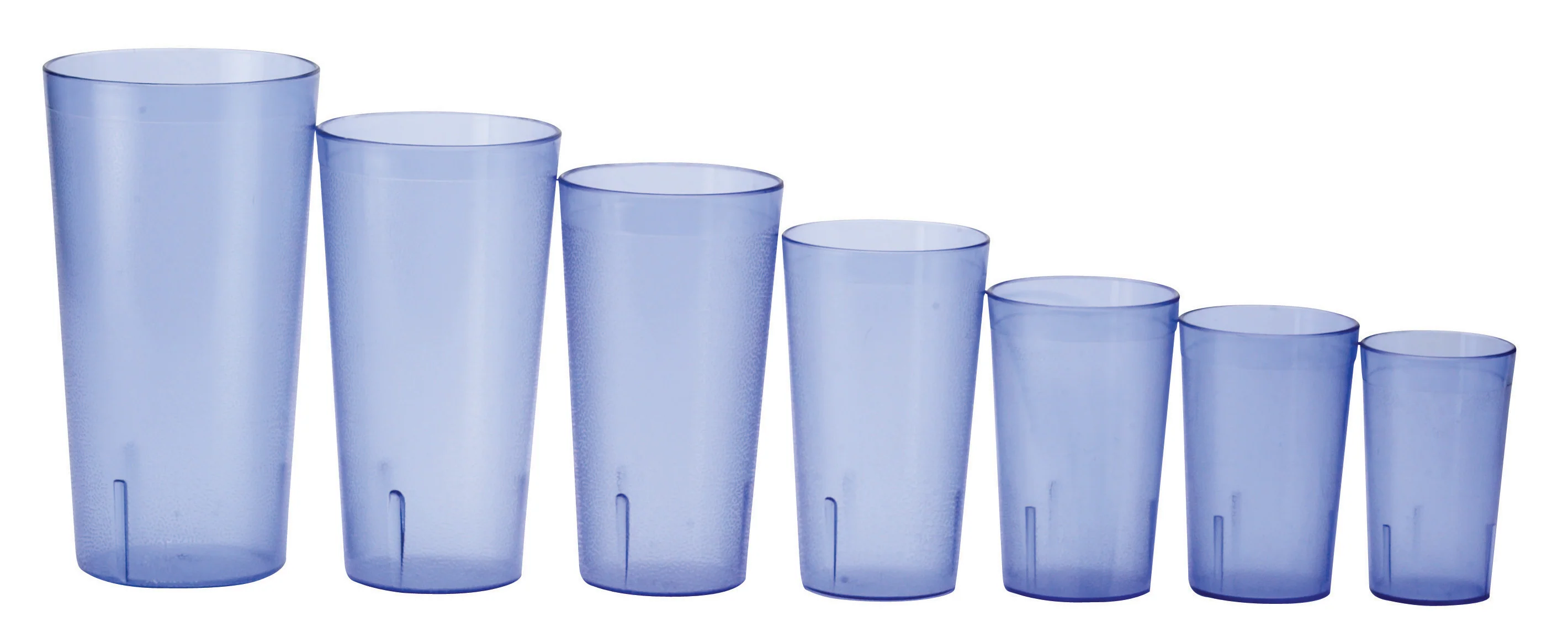Winco PTP-12B 12 Oz Break-Resistant Plastic Tumbler Blue Pebbled - Image 2
