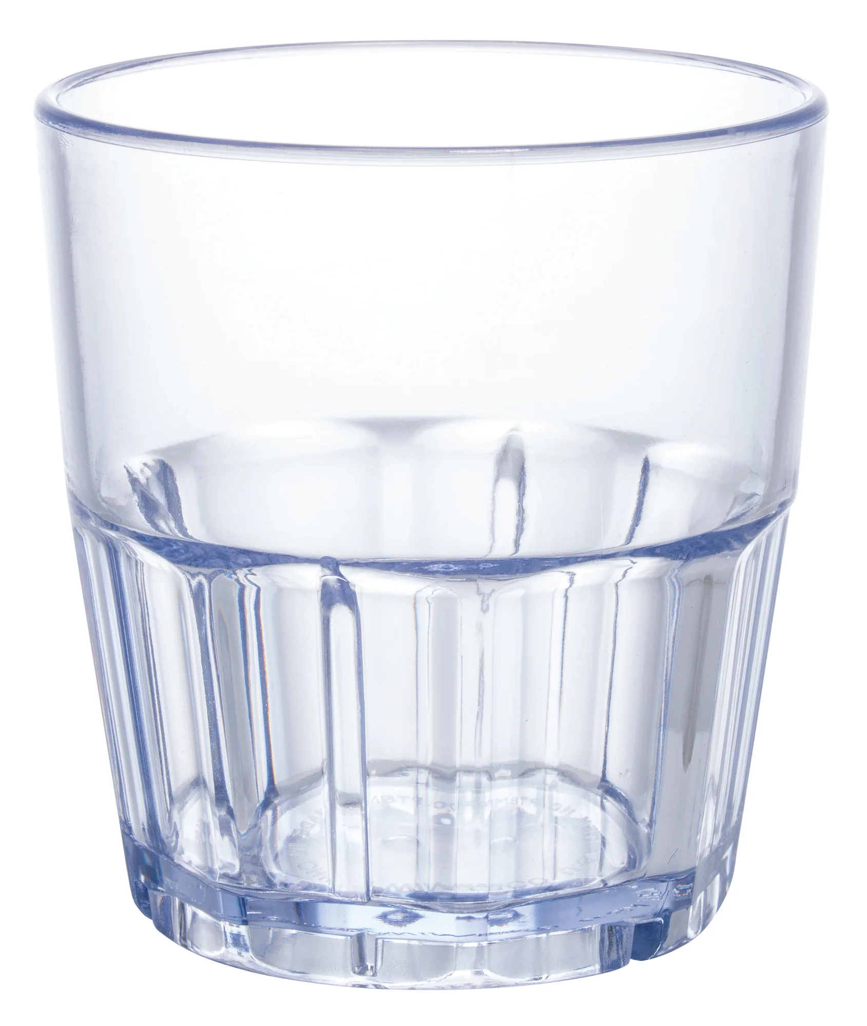 Winco PTSN-12 12 Oz. Ribbed Tumbler Plastic Dishwasher Safe Blue