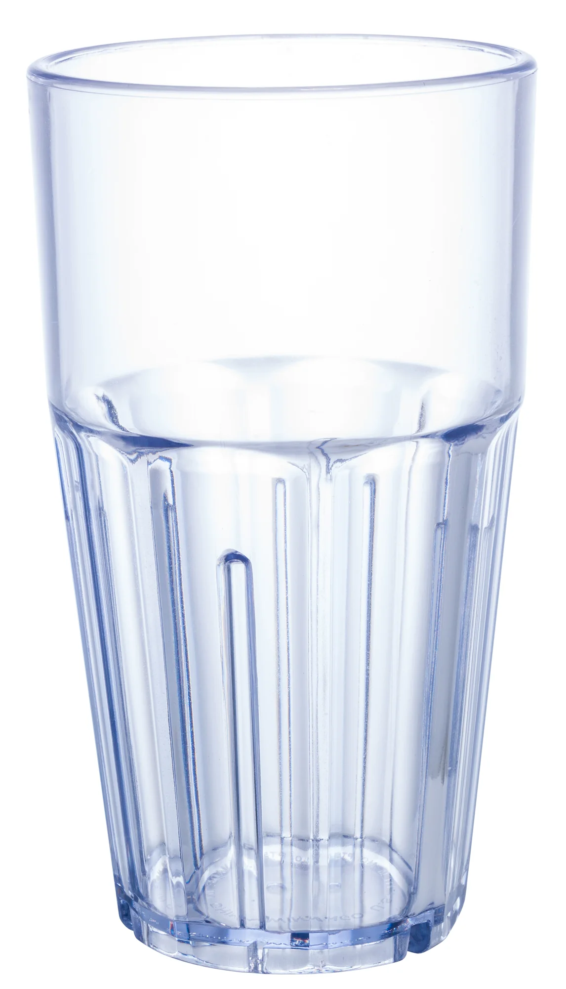 Winco PTSN-16 16 Oz Ribbed Plastic Tumbler Dishwasher Safe Blue - Image 2