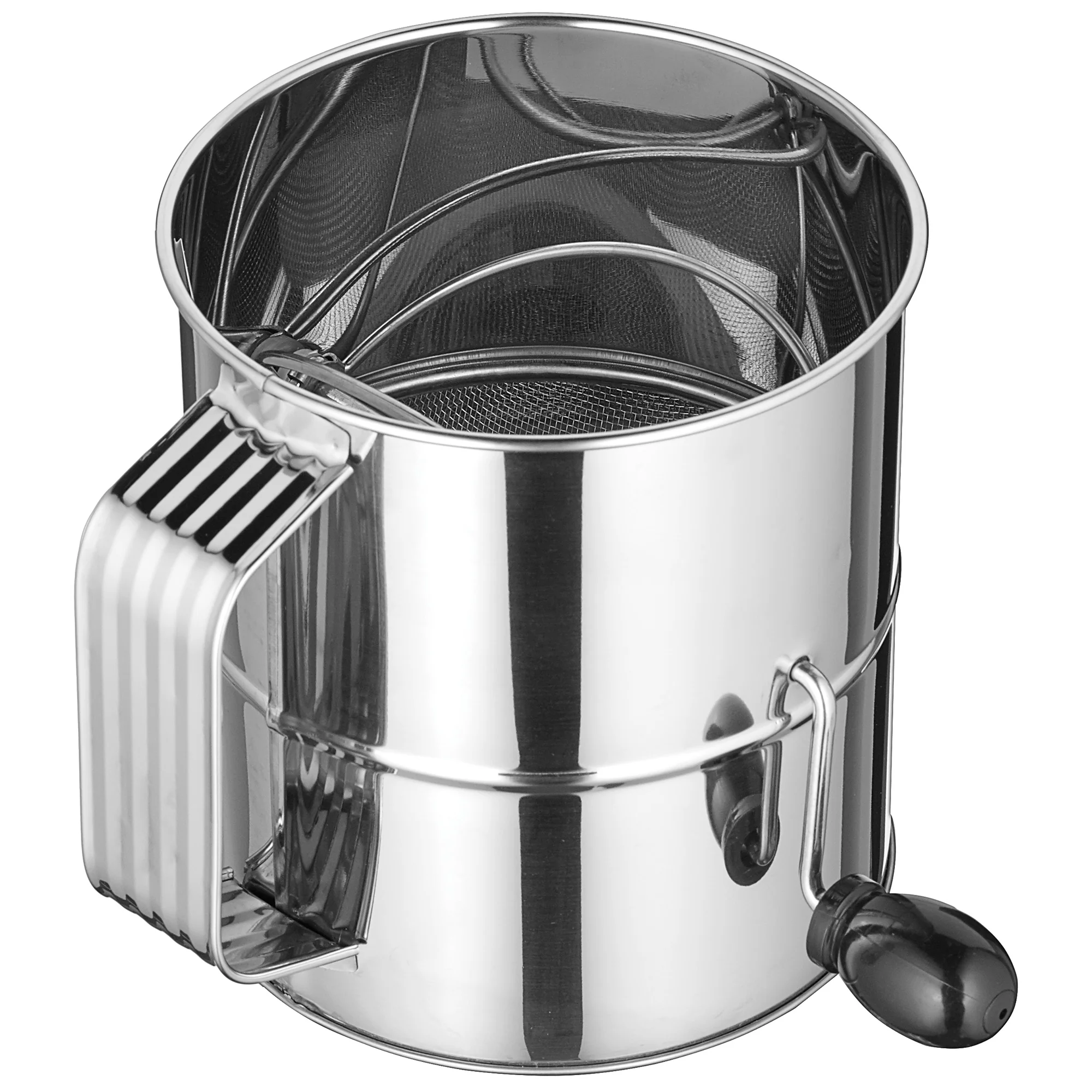 Winco 8-Cup Stainless Steel Rotary Sifter for Professional Baking - Image 2