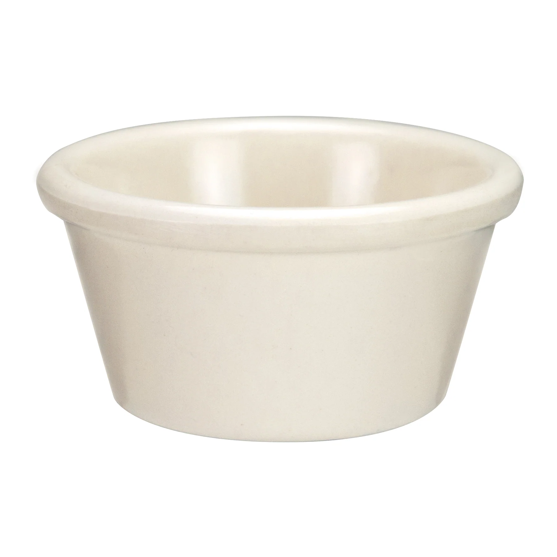 Winco RP-4B 4 Oz Plain Ramekin Melamine Dishwasher Safe Bone - Image 2