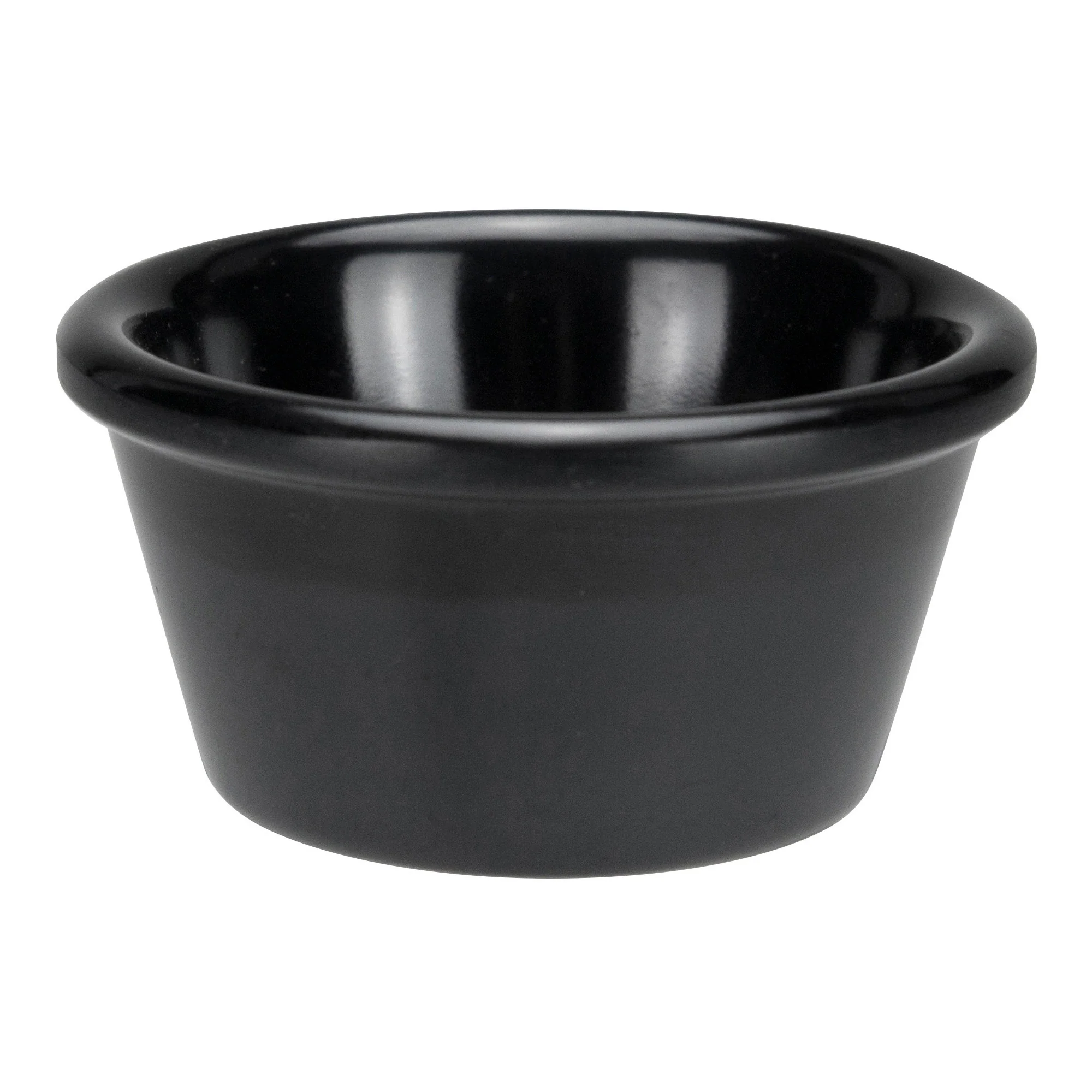 Winco RP-6K 6 Oz Ramekin Plain Melamine Dishwasher Safe Black