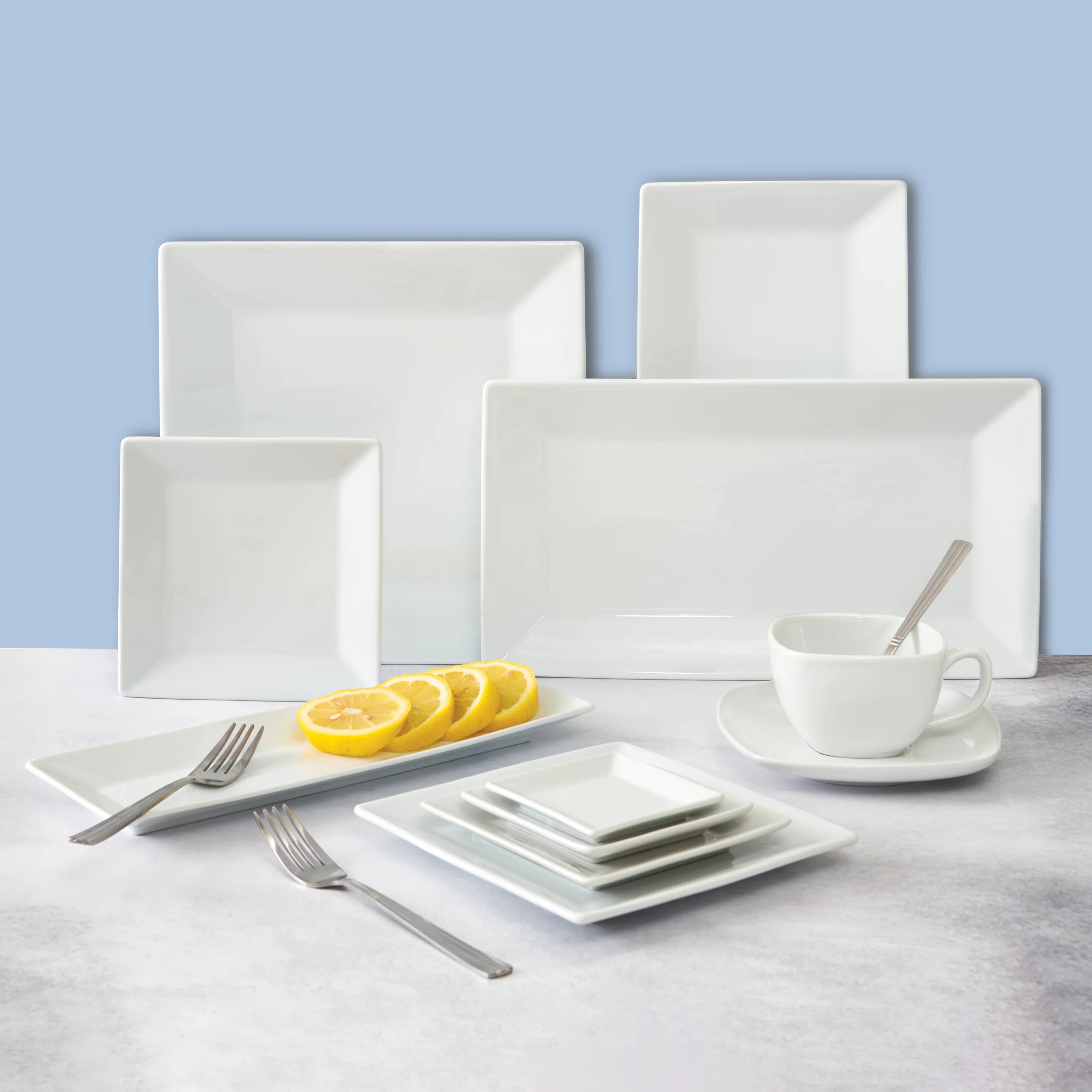 Winco RPR-115 Royalsquare Platter 11-1/2"L X 6-1/4"W X 1"H - Image 3