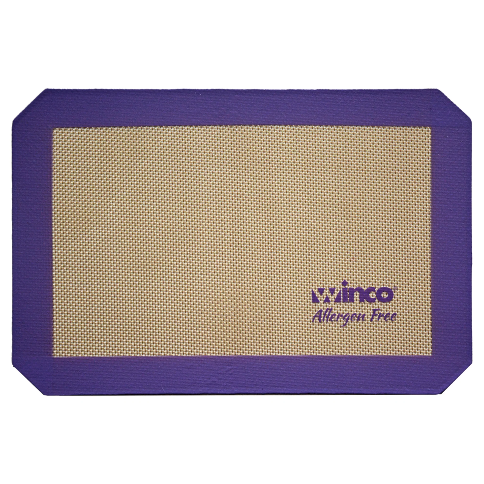 Winco SBS-11PP 11.75 Inch Baking Mat Silicone Allergen Free Purple - Image 2