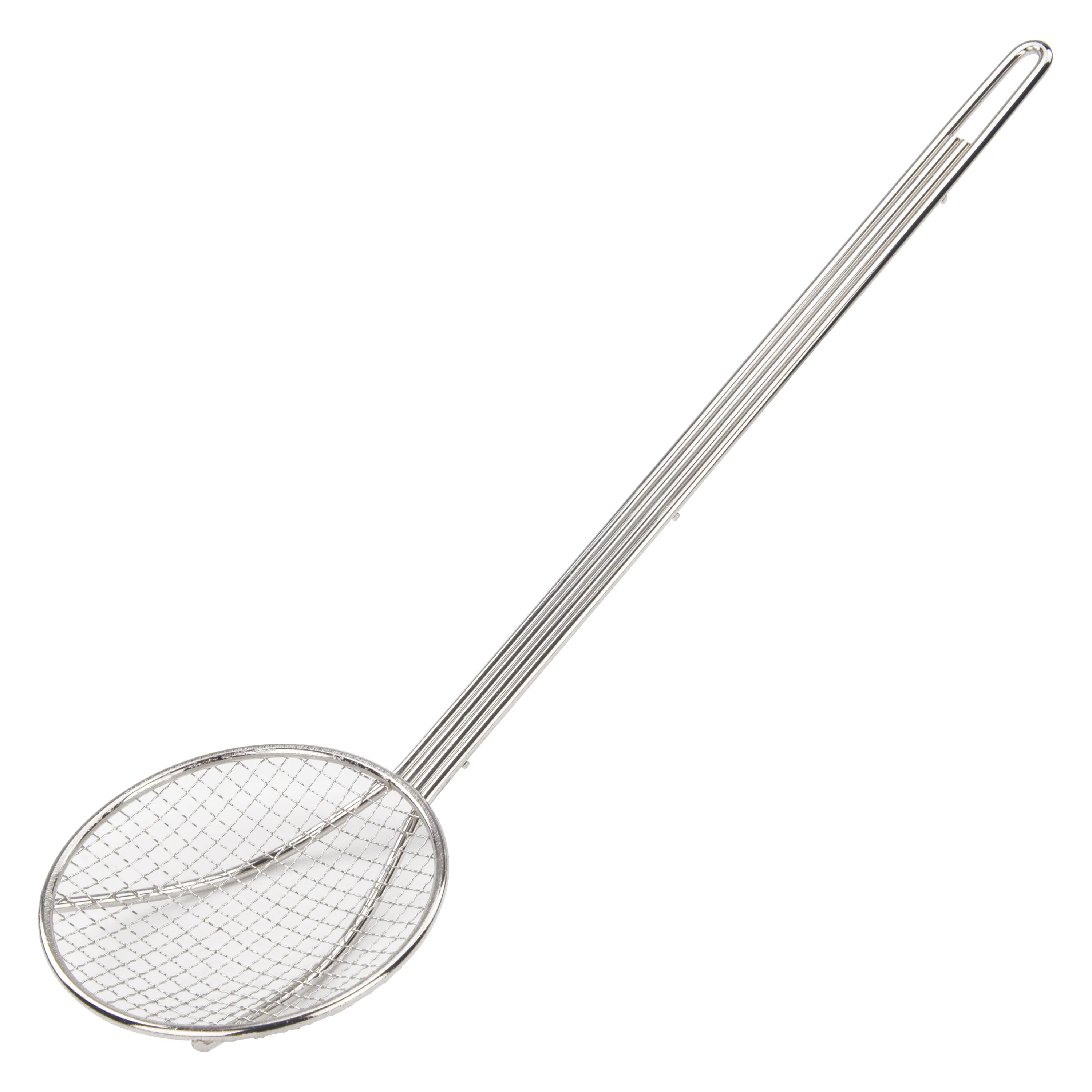 Winco SC-5R 5 Inch Diameter Round Skimmer Nickel Plated Wire 13 Inch Handle - Image 2