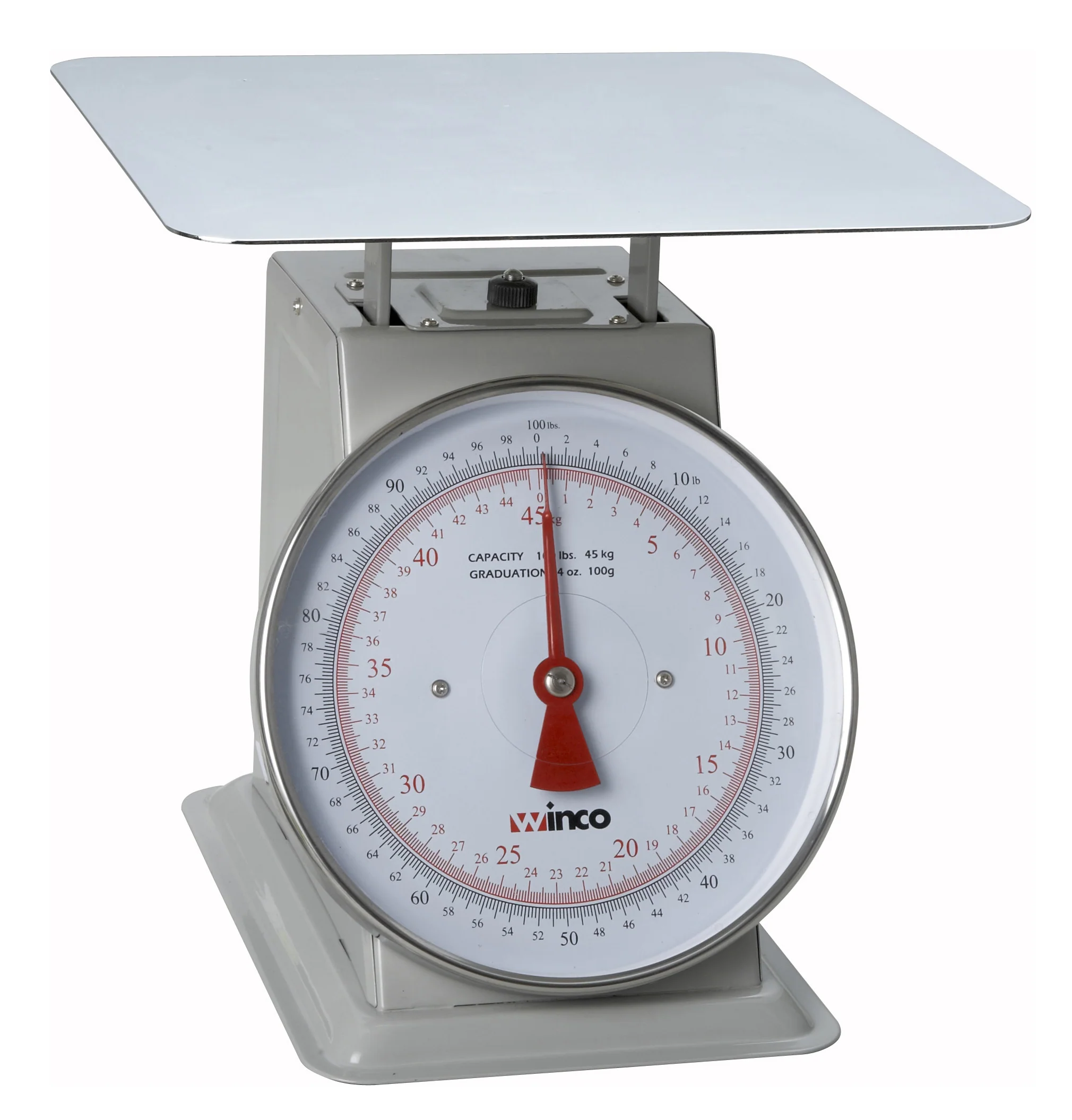 Winco 100 lb Receiving Scale - 9" Dial Calibrated Steel - Image 2